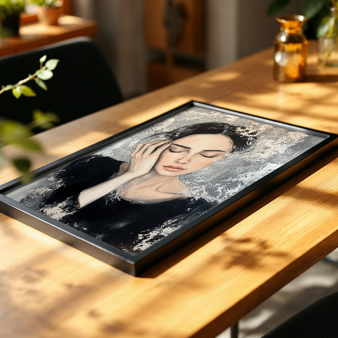 „SOUL REST“ – Wo Gedanken leise werden - Gerahmtes Poster