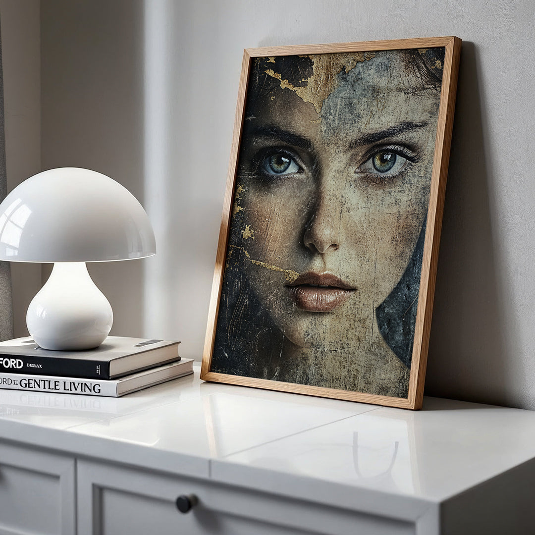 „FADING ICON“ – Schönheit in Schichten - Leinwand