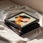 „SHE SHAPES“ – In Farbe geformt - Gerahmtes Poster