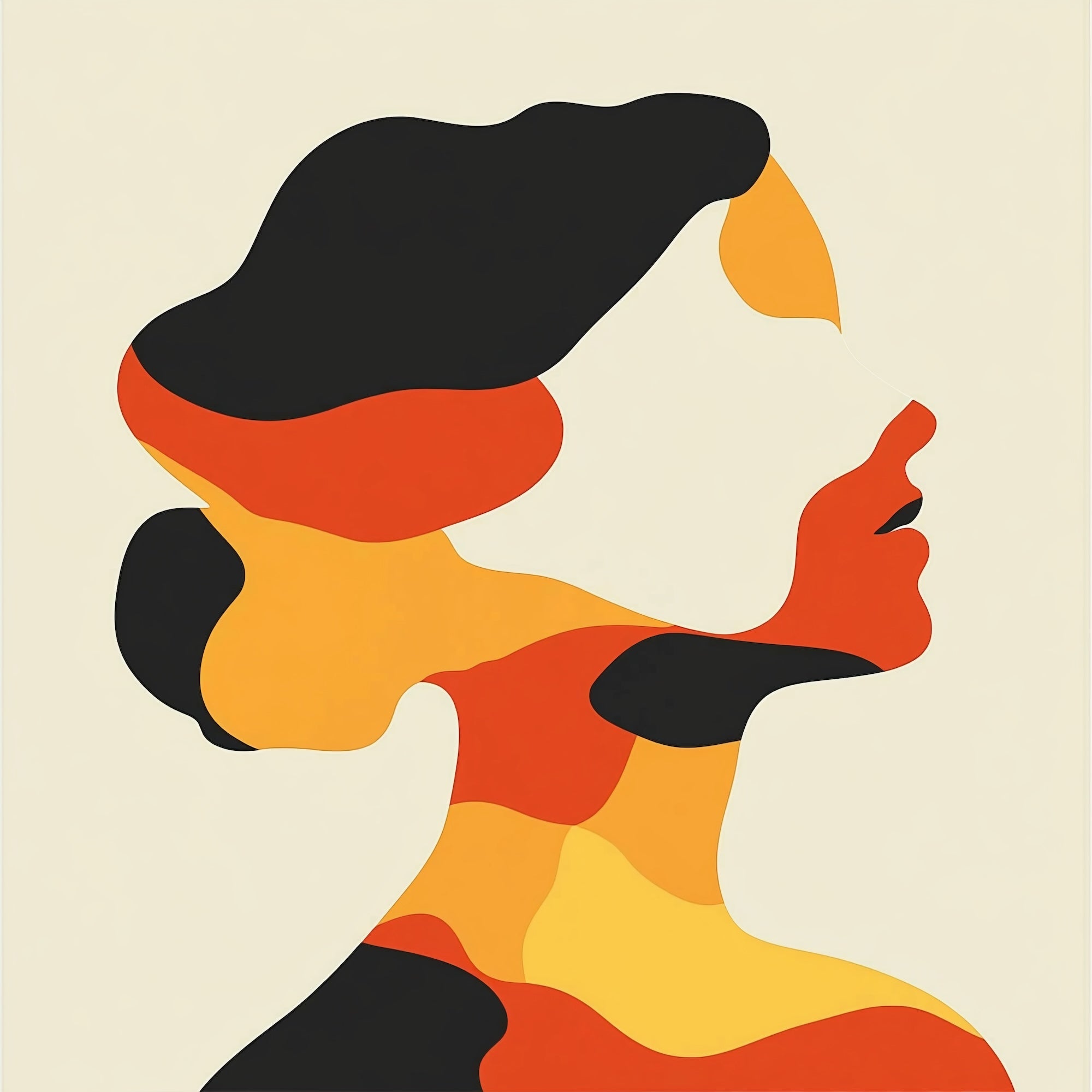 „SHE SHAPES“ – In Farbe geformt - Leinwand