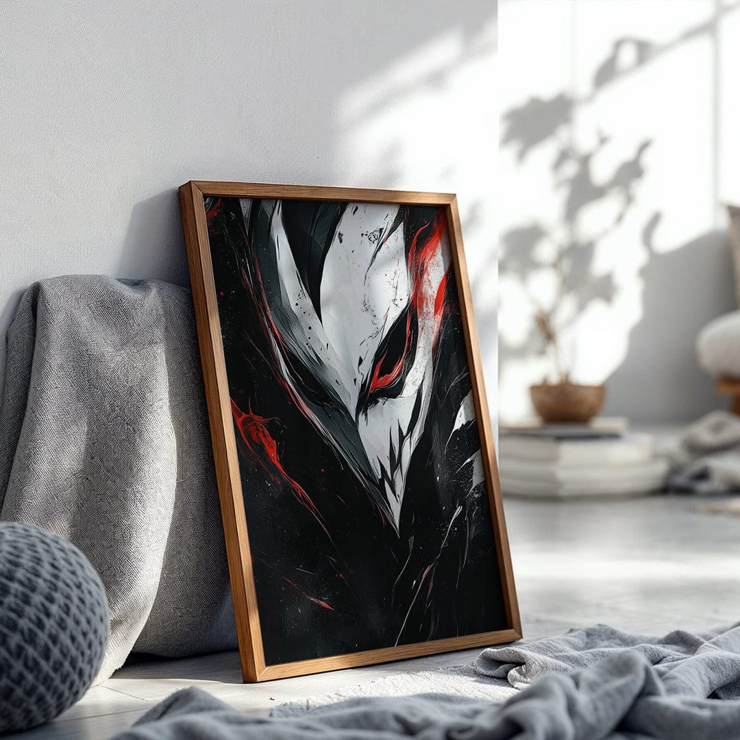 Alivia-Arts BLACK HOLLOW – Maske aus dem Abgrund - Gerahmte Leinwand