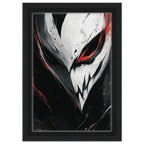 Alivia-Arts BLACK HOLLOW – Maske aus dem Abgrund - Gerahmte Leinwand