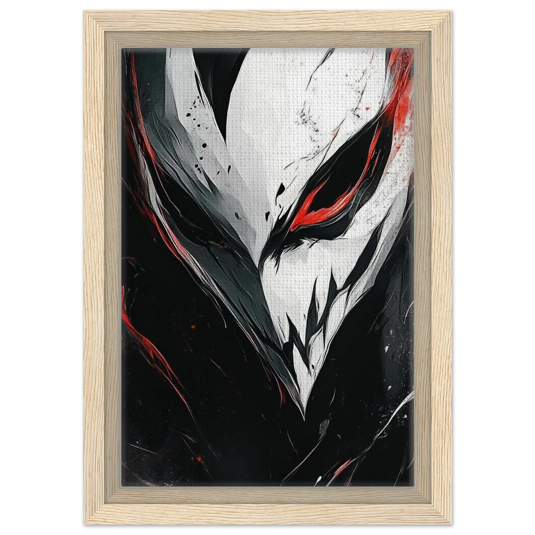 Alivia-Arts BLACK HOLLOW – Maske aus dem Abgrund - Gerahmte Leinwand