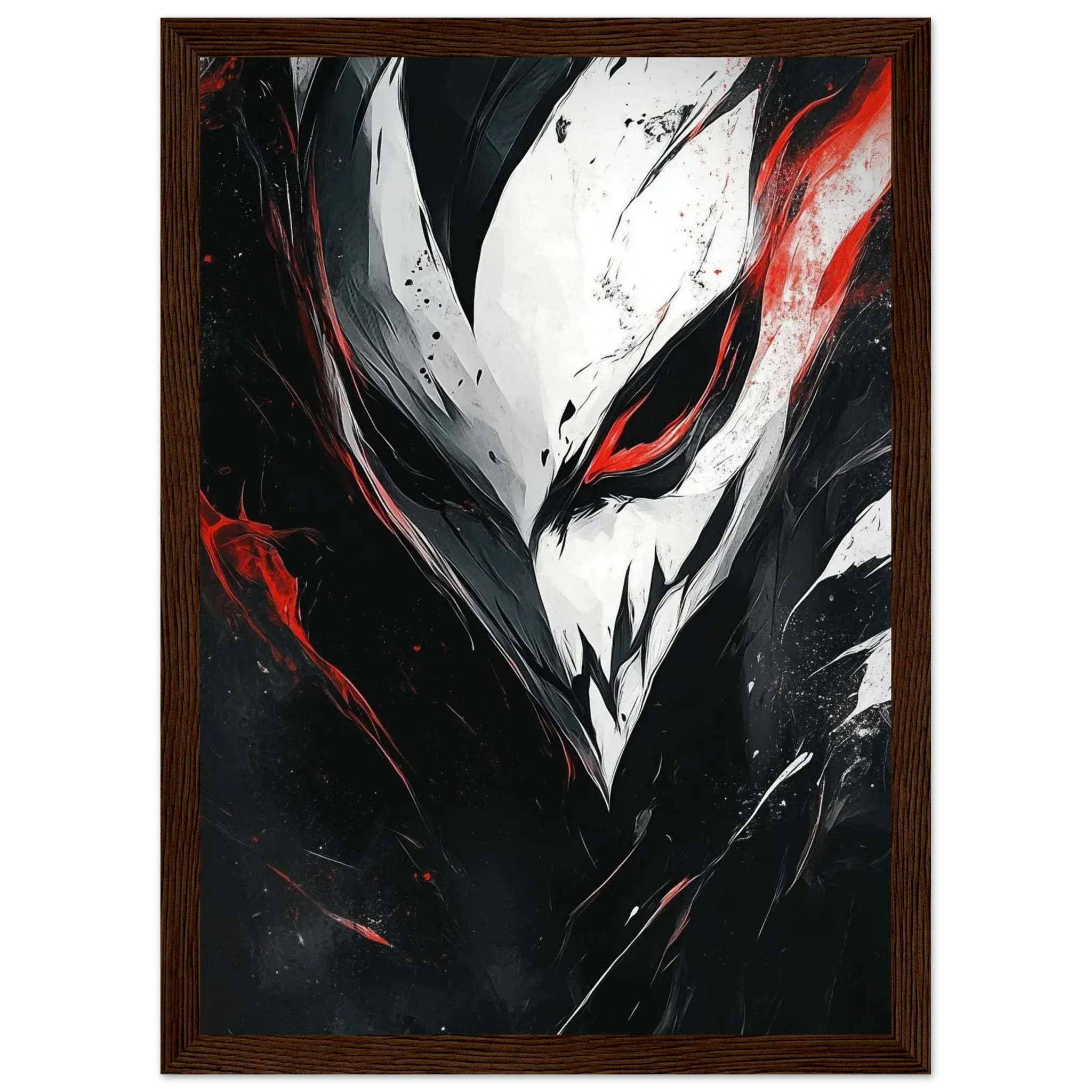 Alivia-Arts BLACK HOLLOW – Maske aus dem Abgrund - Gerahmtes Poster