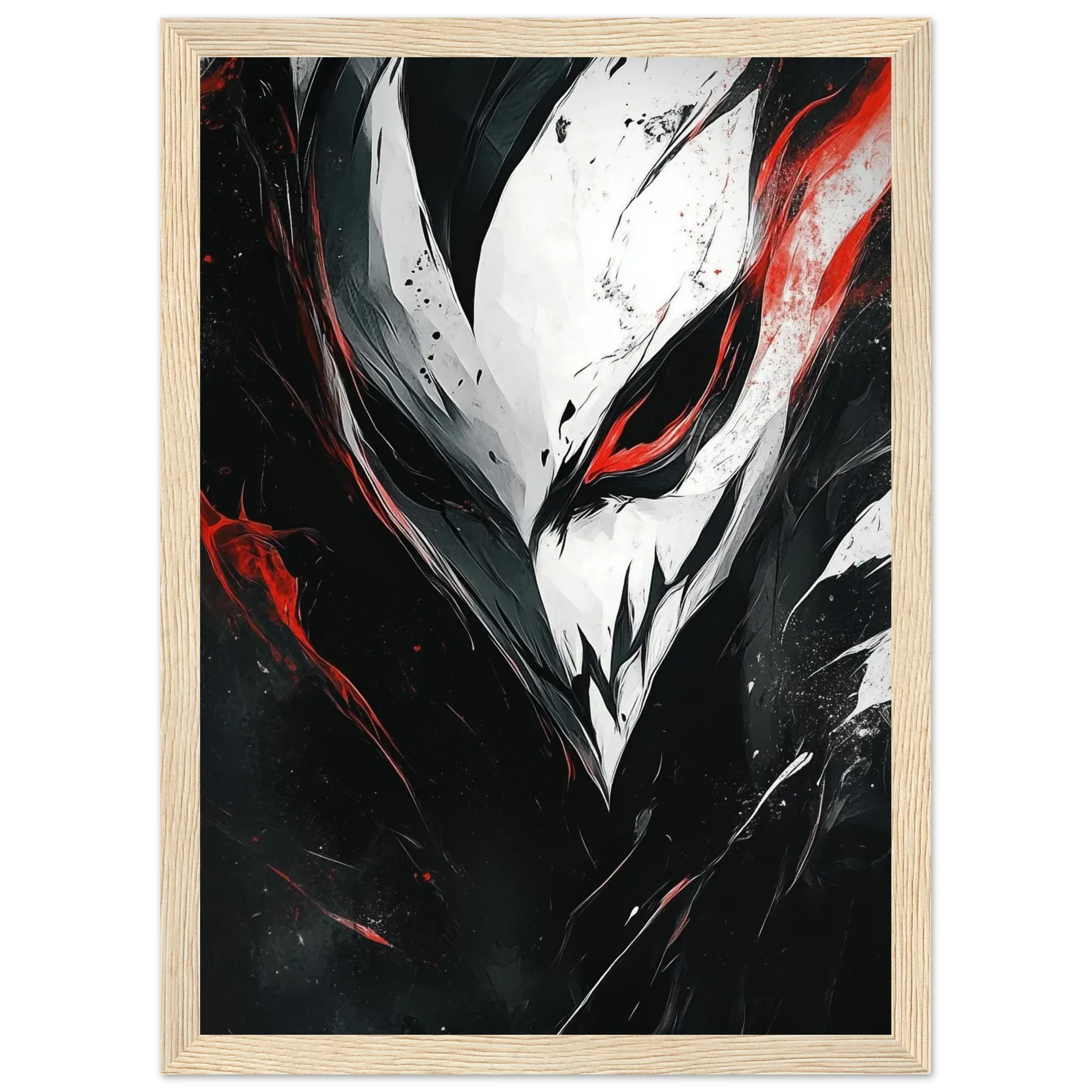 Alivia-Arts BLACK HOLLOW – Maske aus dem Abgrund - Gerahmtes Poster