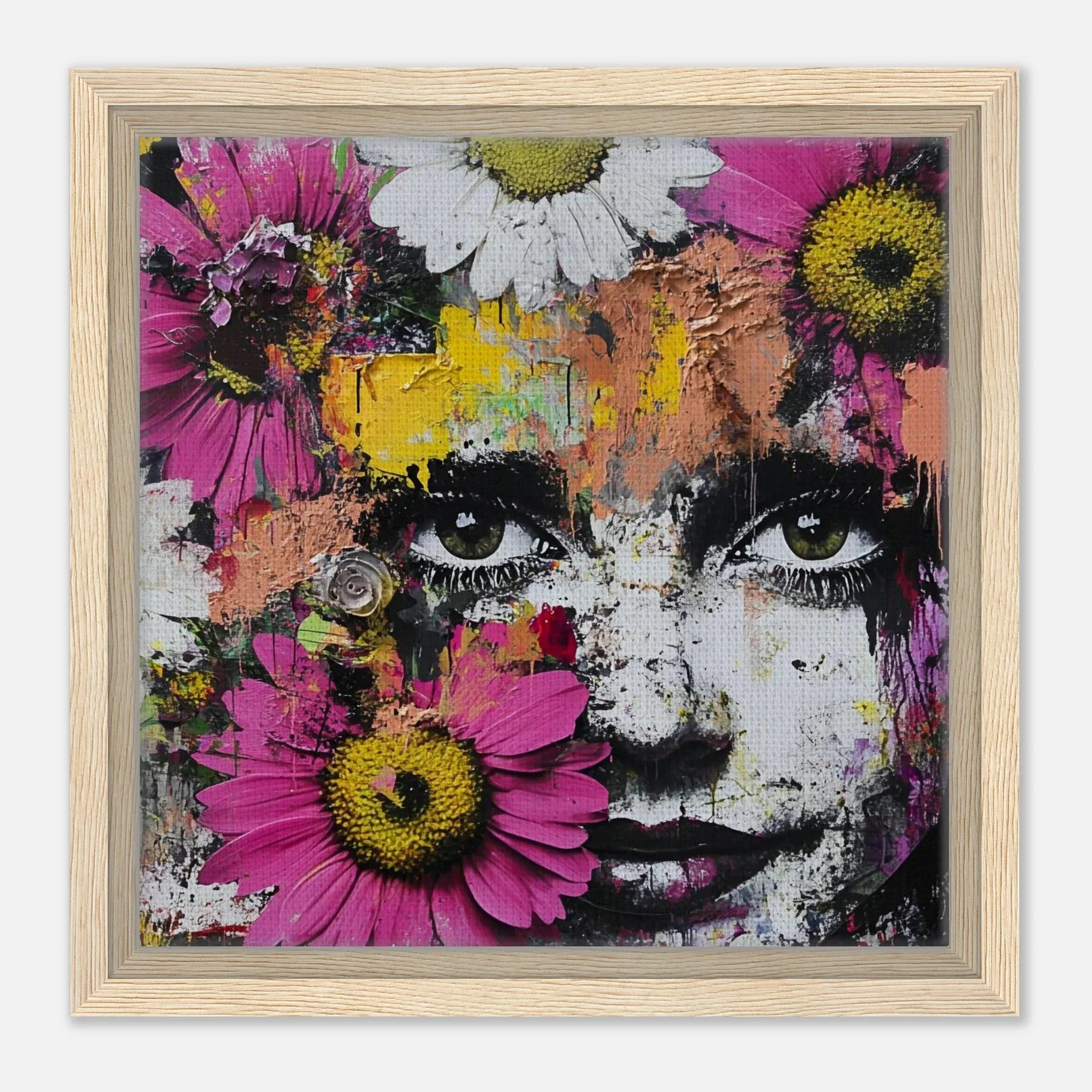 Alivia-Arts BLÜTENBLICK – Farbenfroh voller Leben - Gerahmte Leinwand