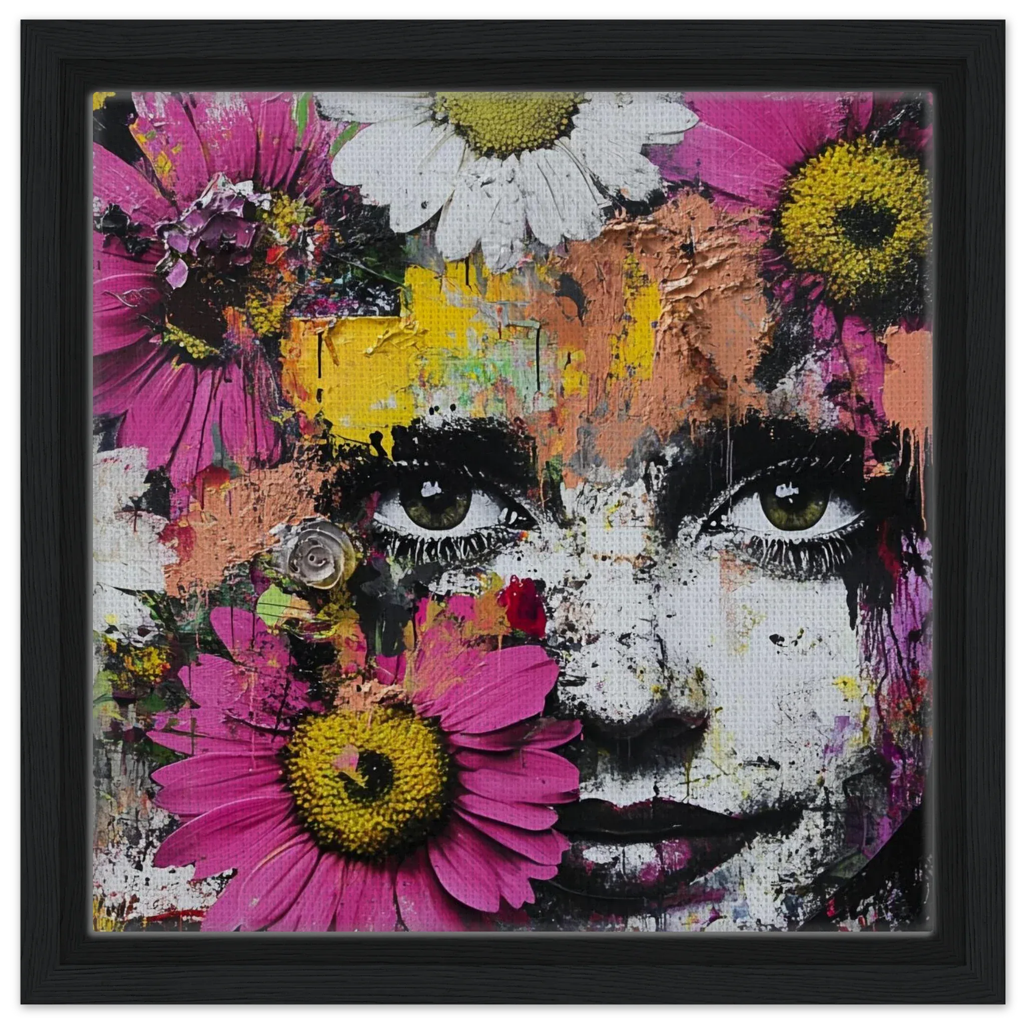 Alivia-Arts BLÜTENBLICK – Farbenfroh voller Leben - Gerahmte Leinwand