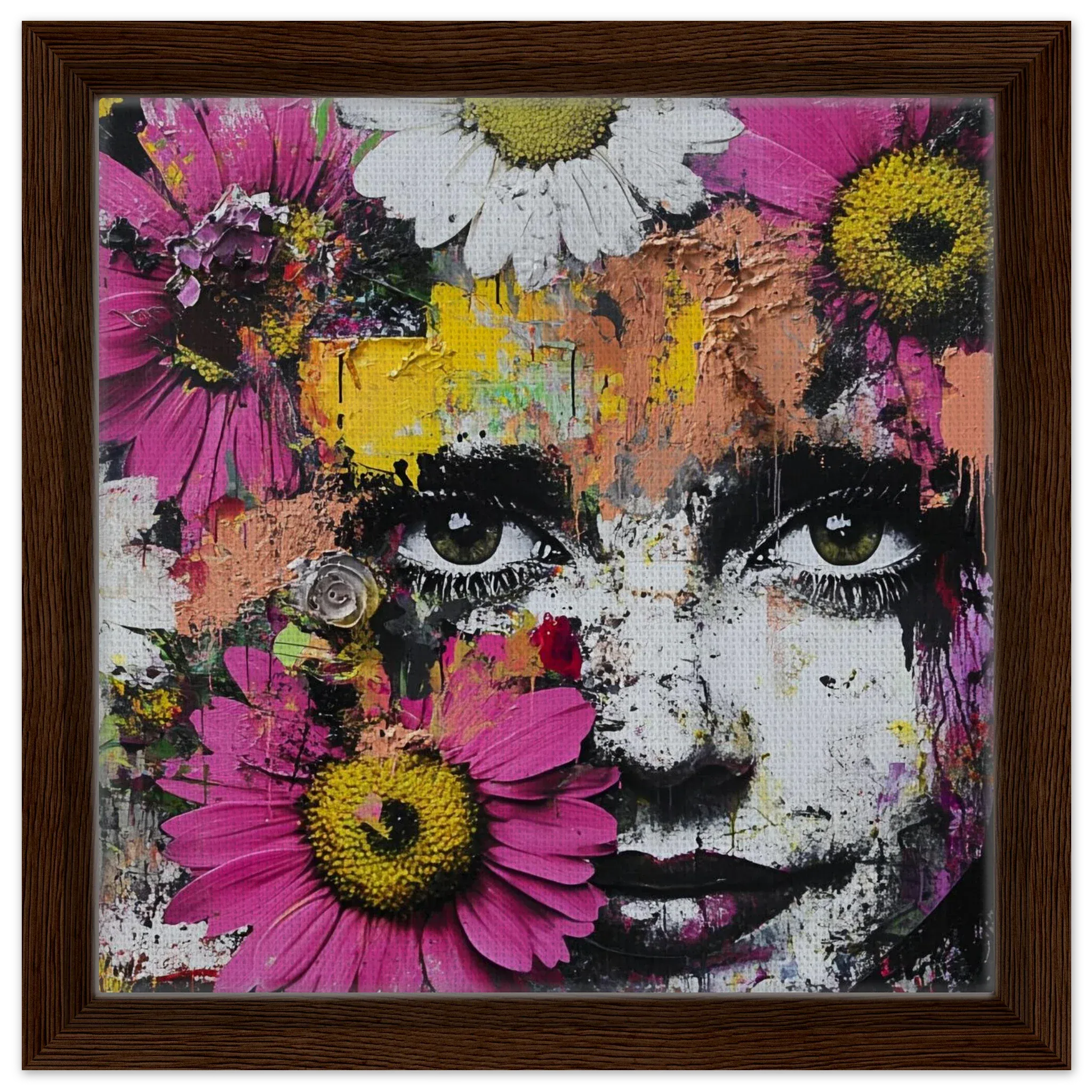 Alivia-Arts BLÜTENBLICK – Farbenfroh voller Leben - Gerahmte Leinwand