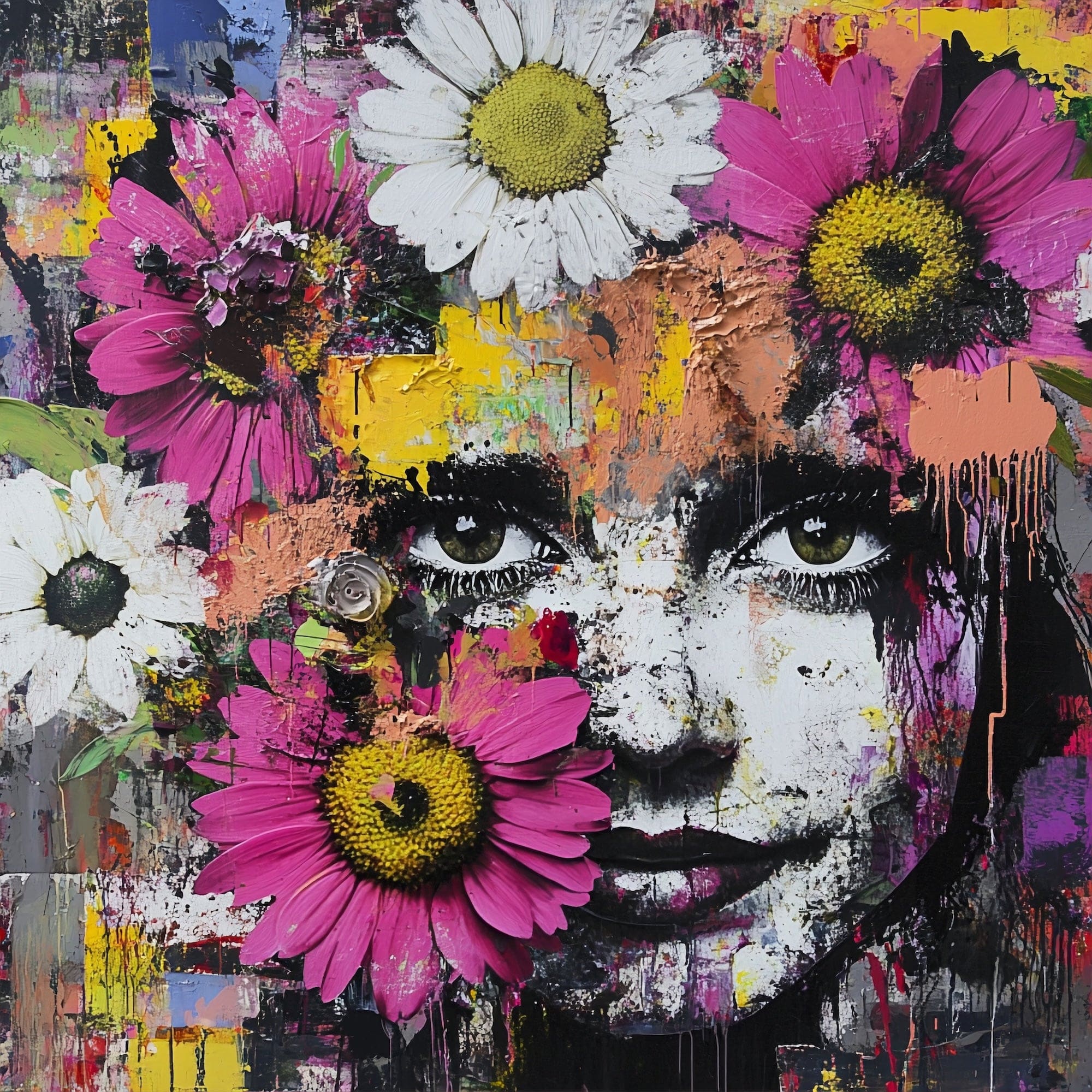 Alivia-Arts BLÜTENBLICK – Farbenfroh voller Leben - Leinwand