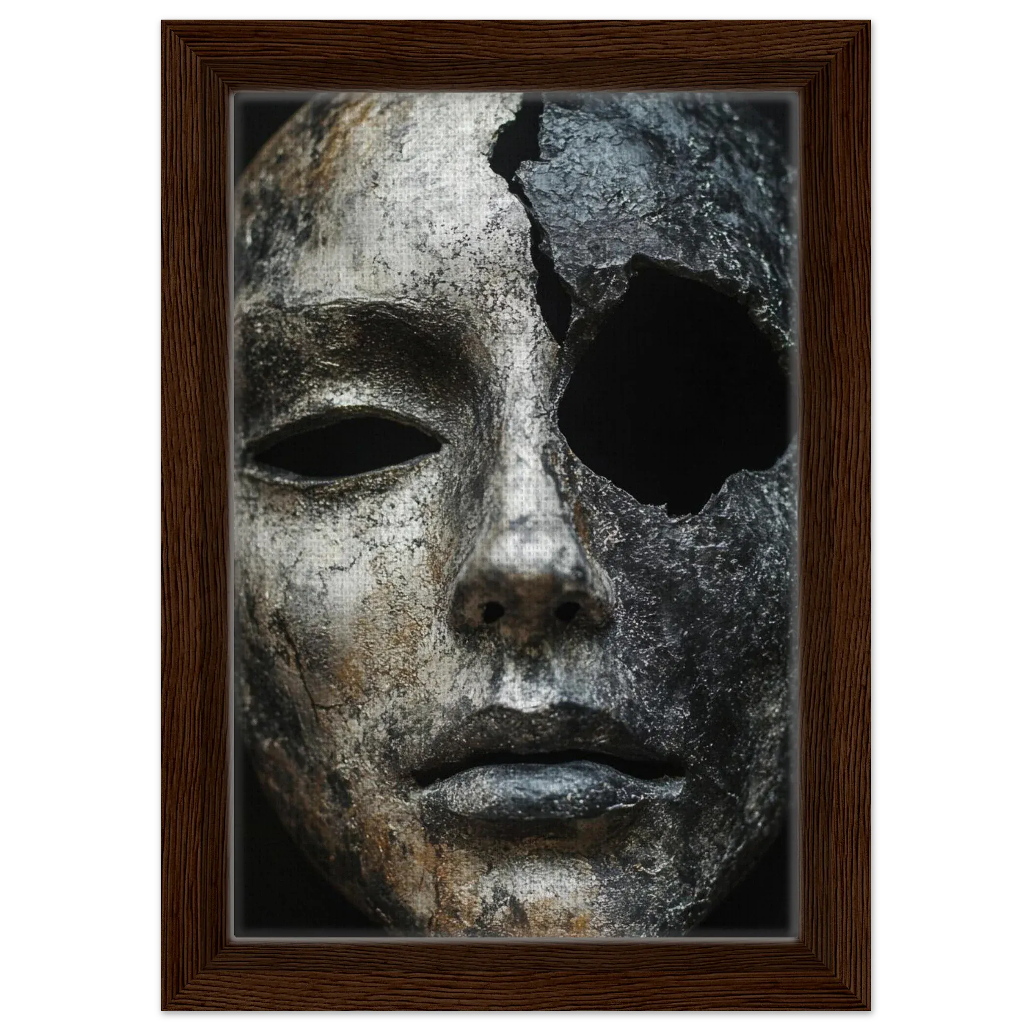 Alivia-Arts BROKEN SILENCE – Die Sprache der Narben - Gerahmte Leinwand