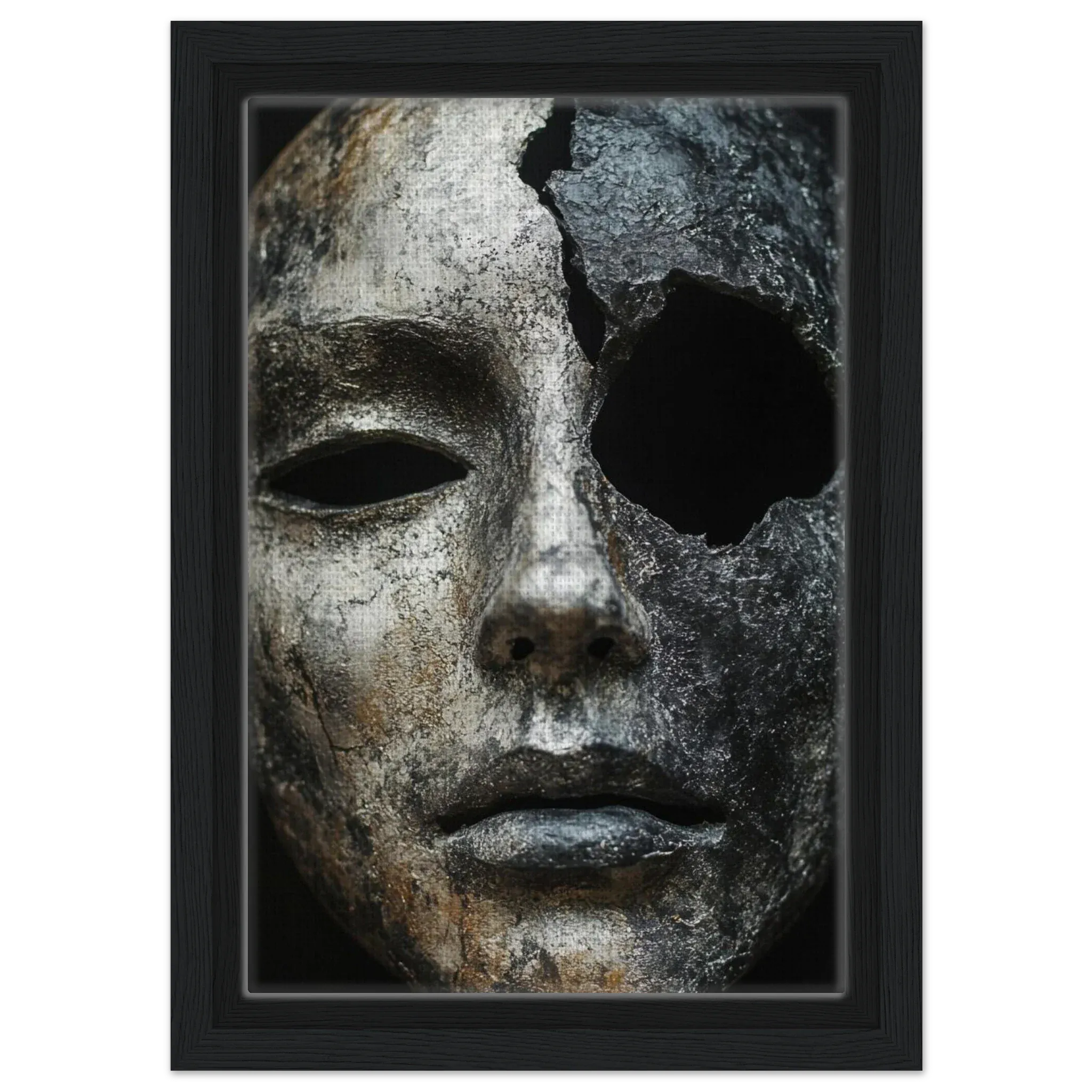 Alivia-Arts BROKEN SILENCE – Die Sprache der Narben - Gerahmte Leinwand