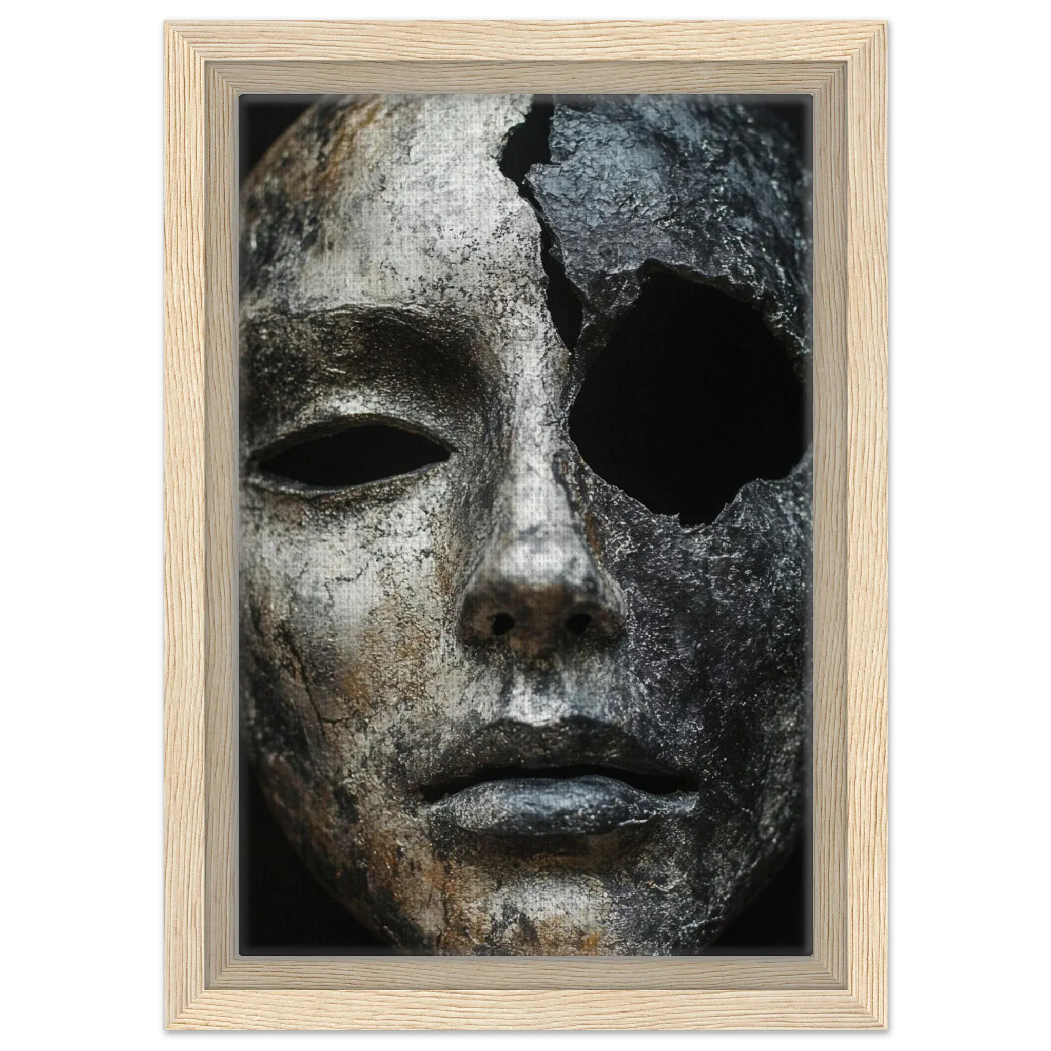 Alivia-Arts BROKEN SILENCE – Die Sprache der Narben - Gerahmte Leinwand