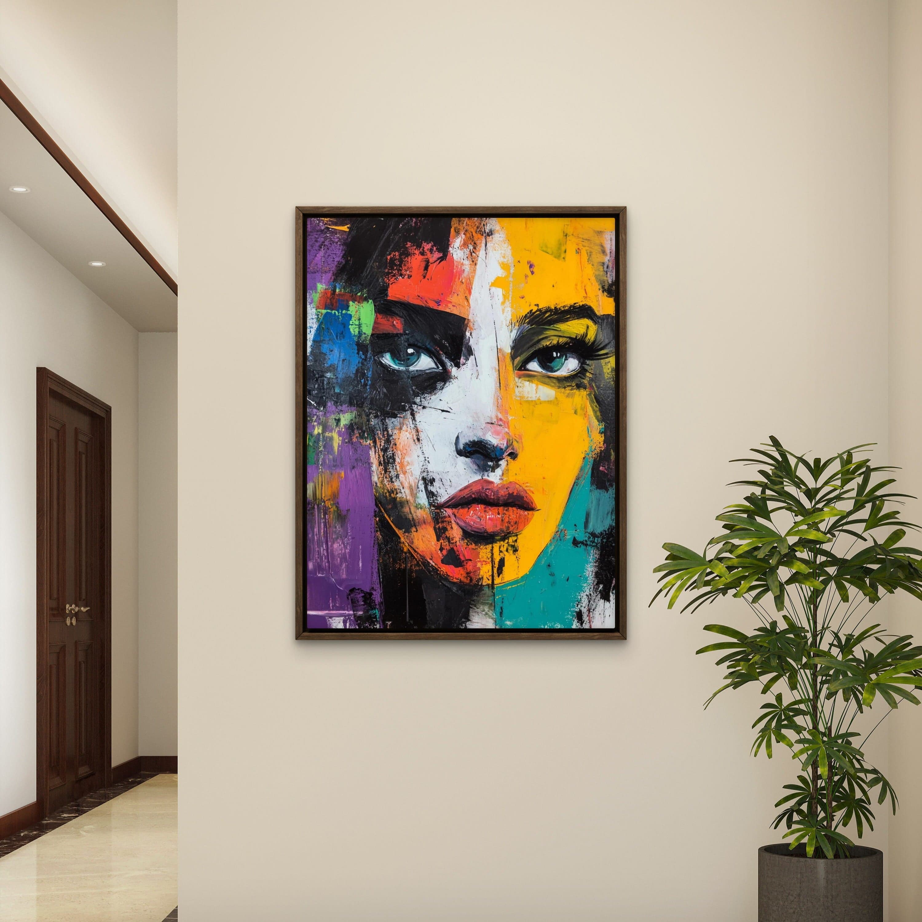 Alivia-Arts COLORSTARE - Blick in Splittern - Gerahmtes Poster