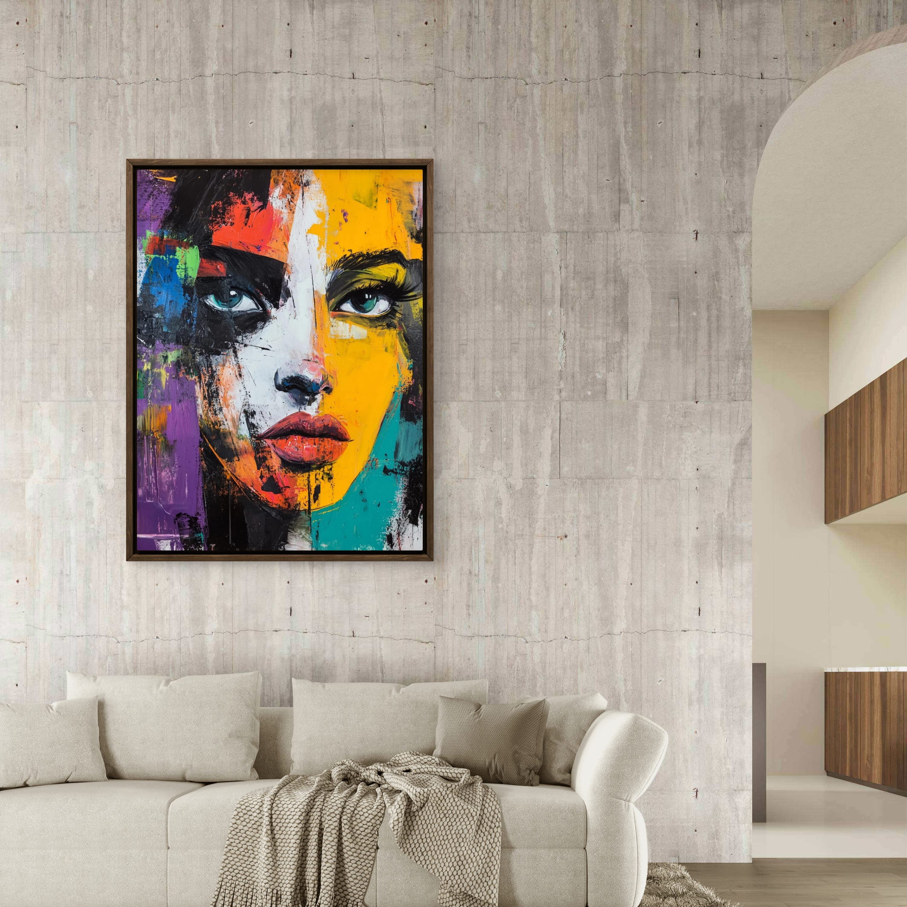 Alivia-Arts COLORSTARE - Blick in Splittern - Gerahmtes Poster