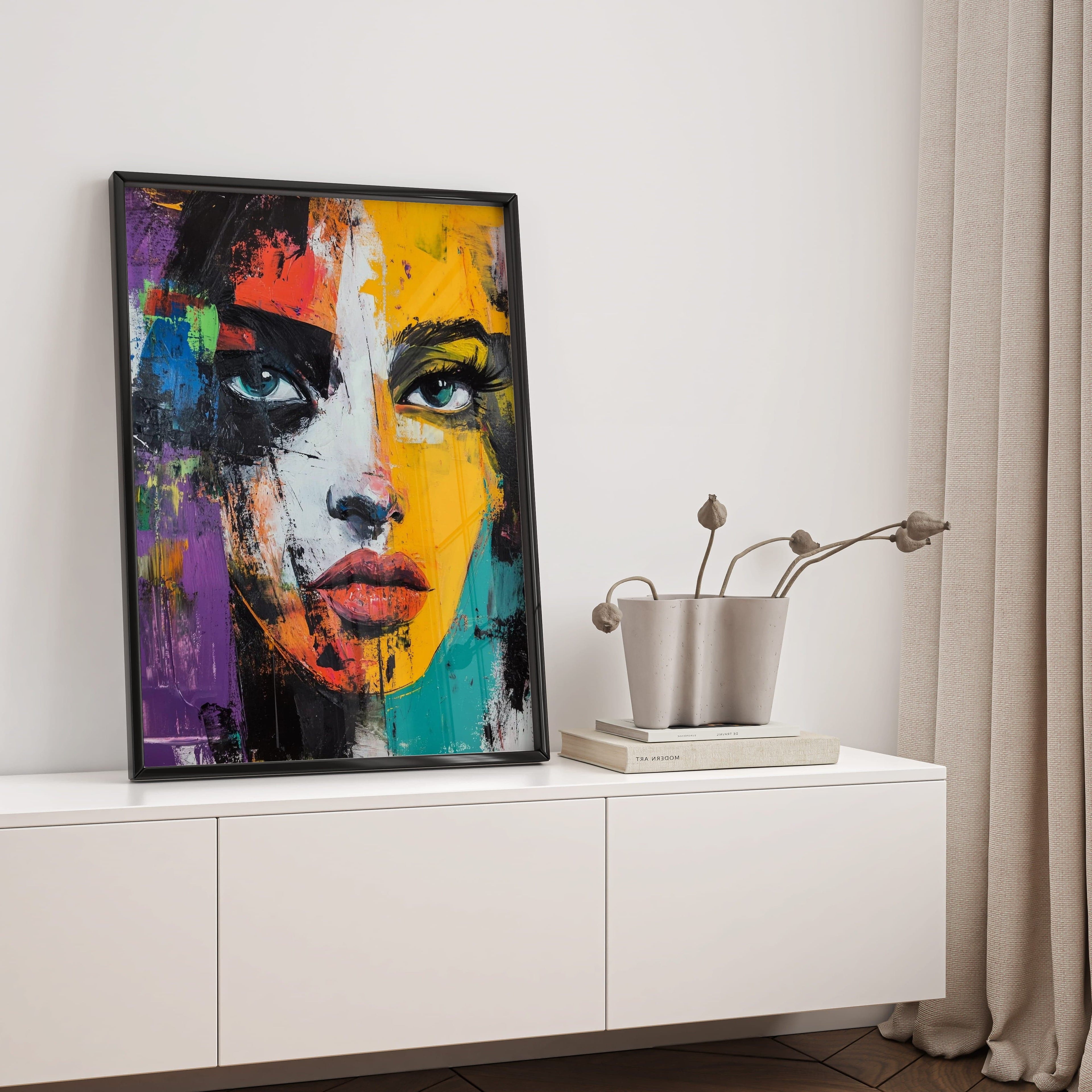 Alivia-Arts COLORSTARE - Blick in Splittern - Gerahmtes Poster