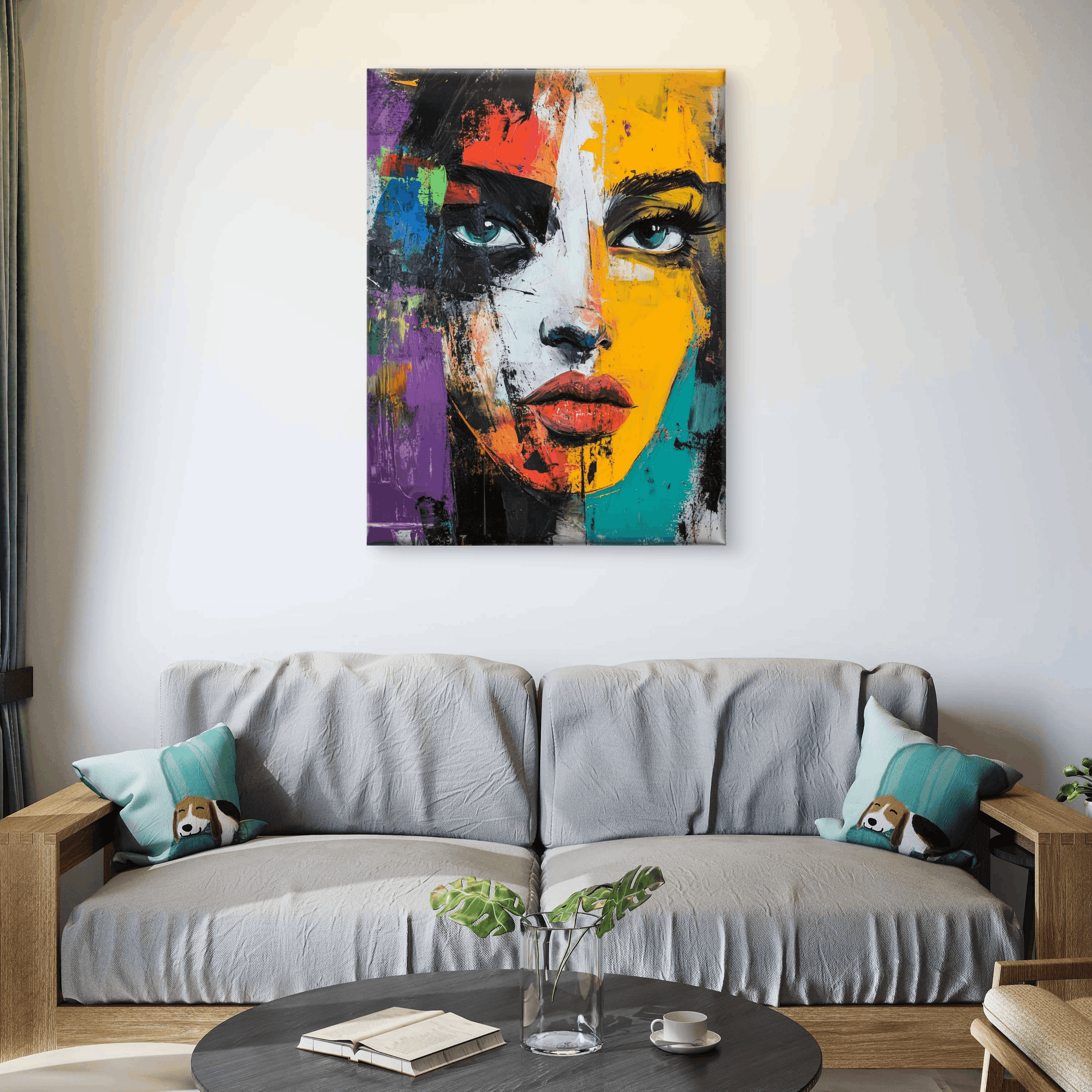 Alivia-Arts COLORSTARE - Blick in Splittern - Leinwand