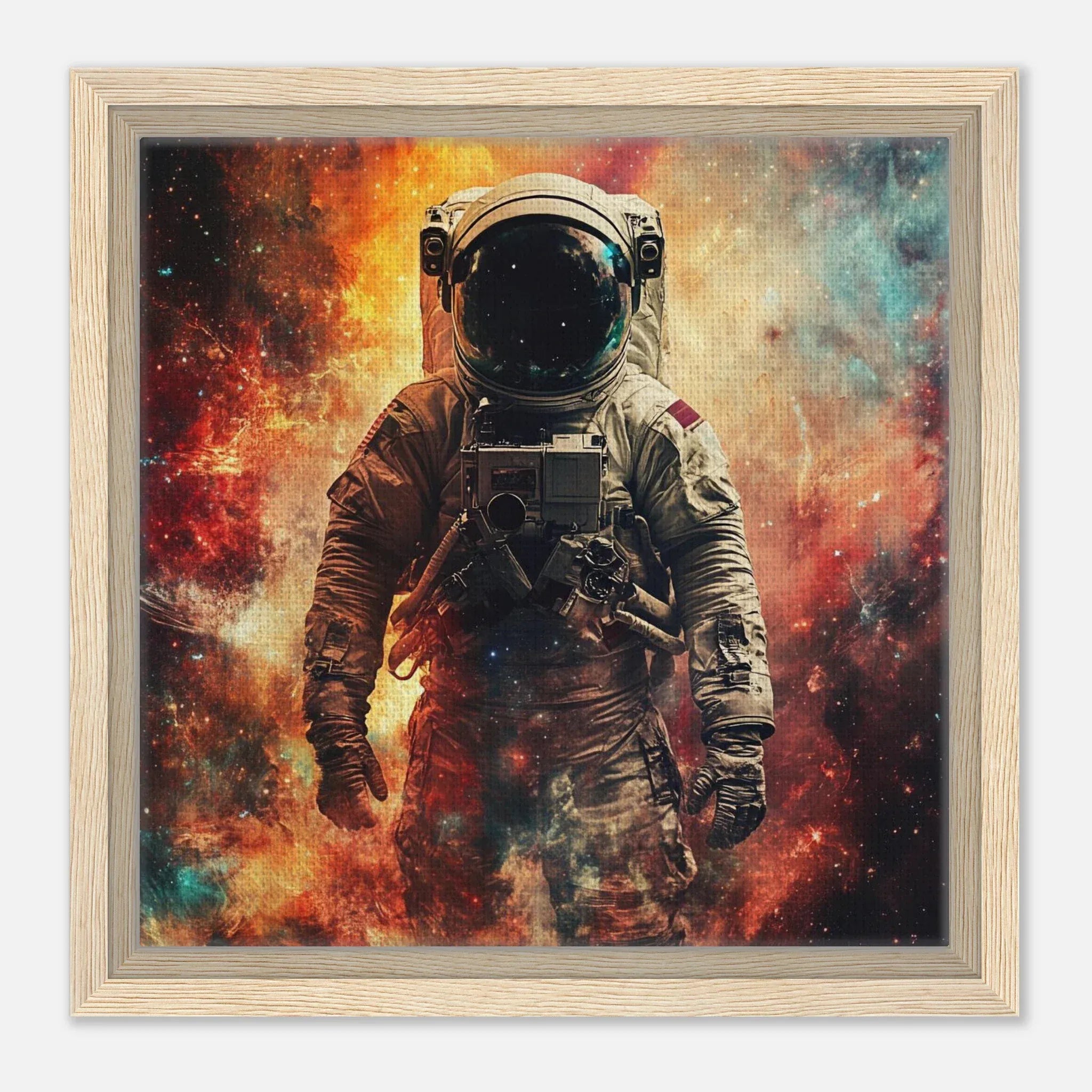 Alivia-Arts COSMIC DRIFTER – Allein im All - Gerahmte Leinwand