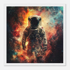 Alivia-Arts COSMIC DRIFTER – Allein im All - Gerahmtes Poster