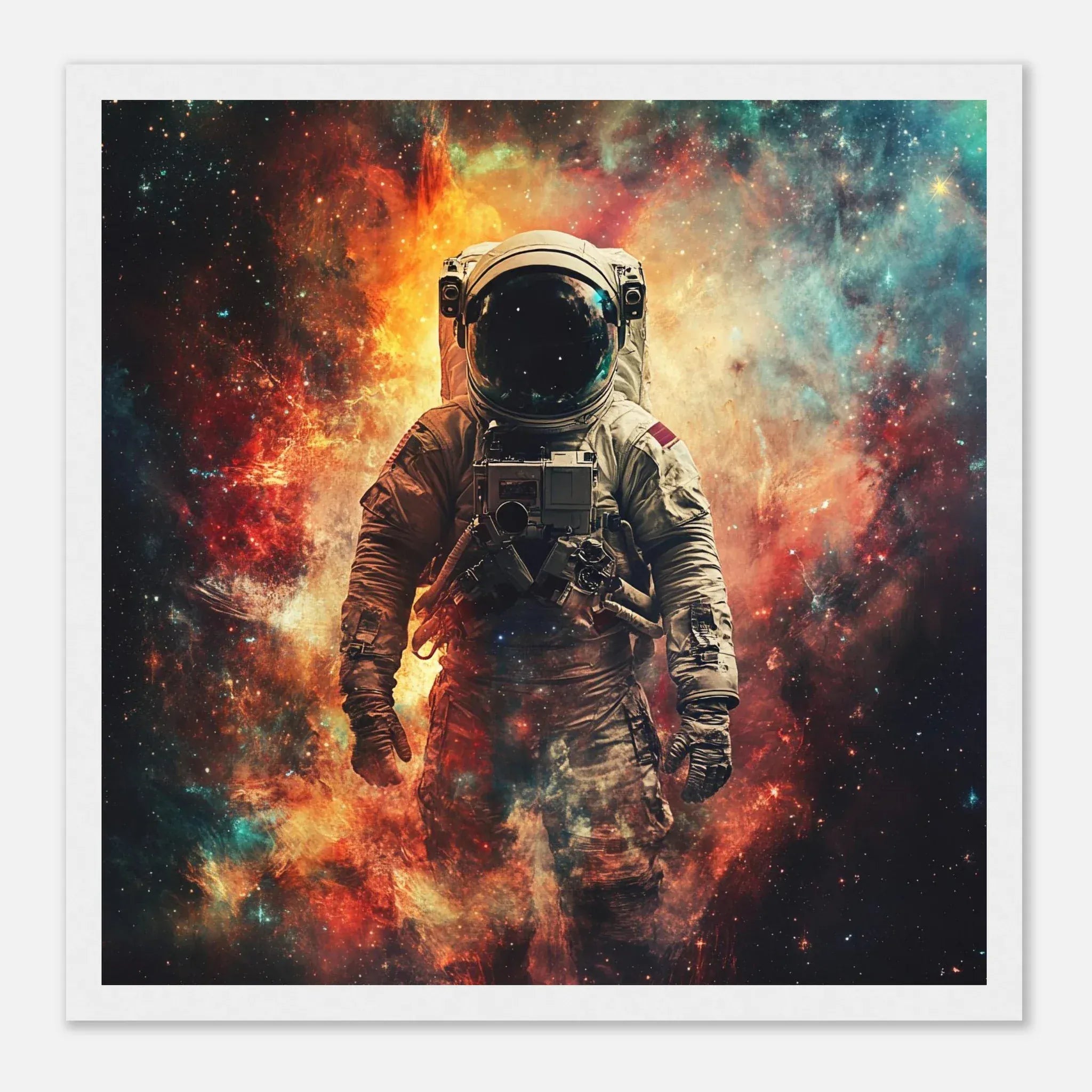 Alivia-Arts COSMIC DRIFTER – Allein im All - Gerahmtes Poster