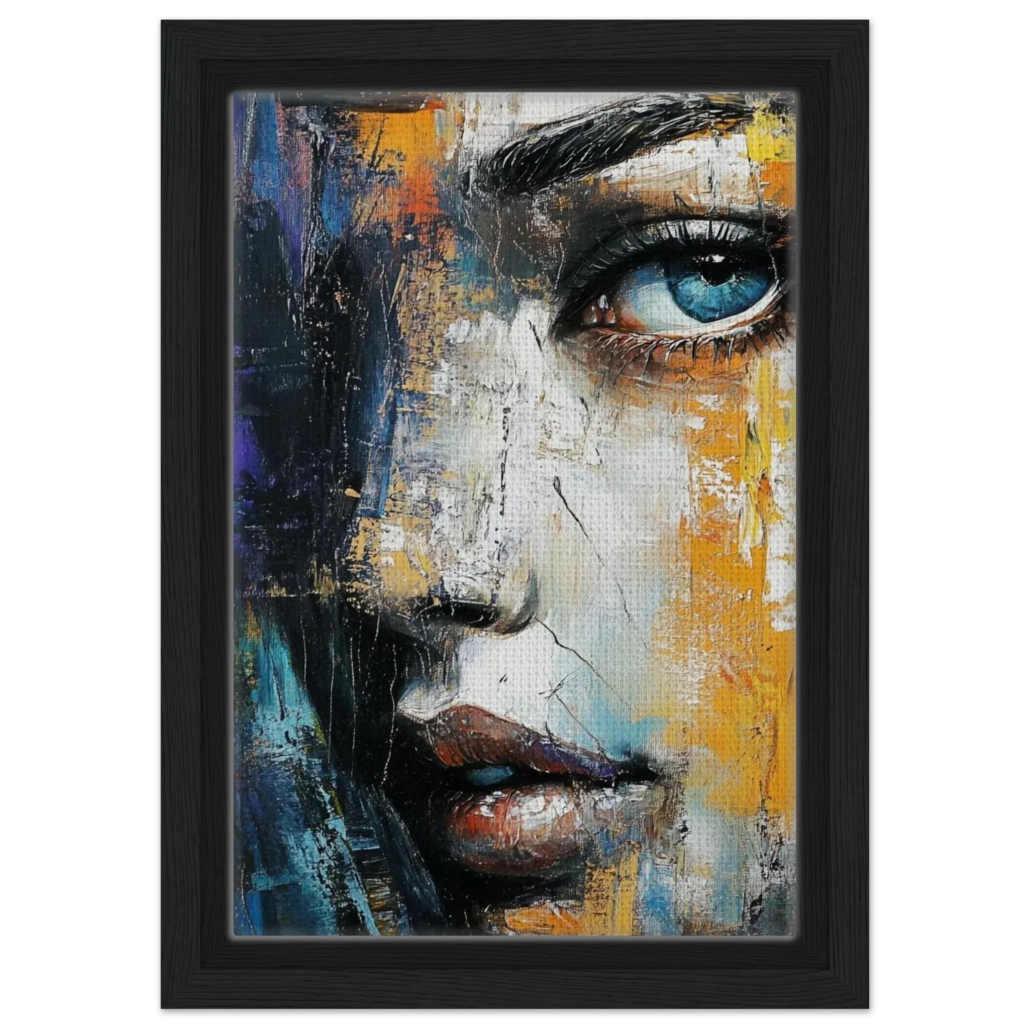 Alivia-Arts ECHO OF EYES - Fragmentierte Schönheit - Gerahmte Leinwand