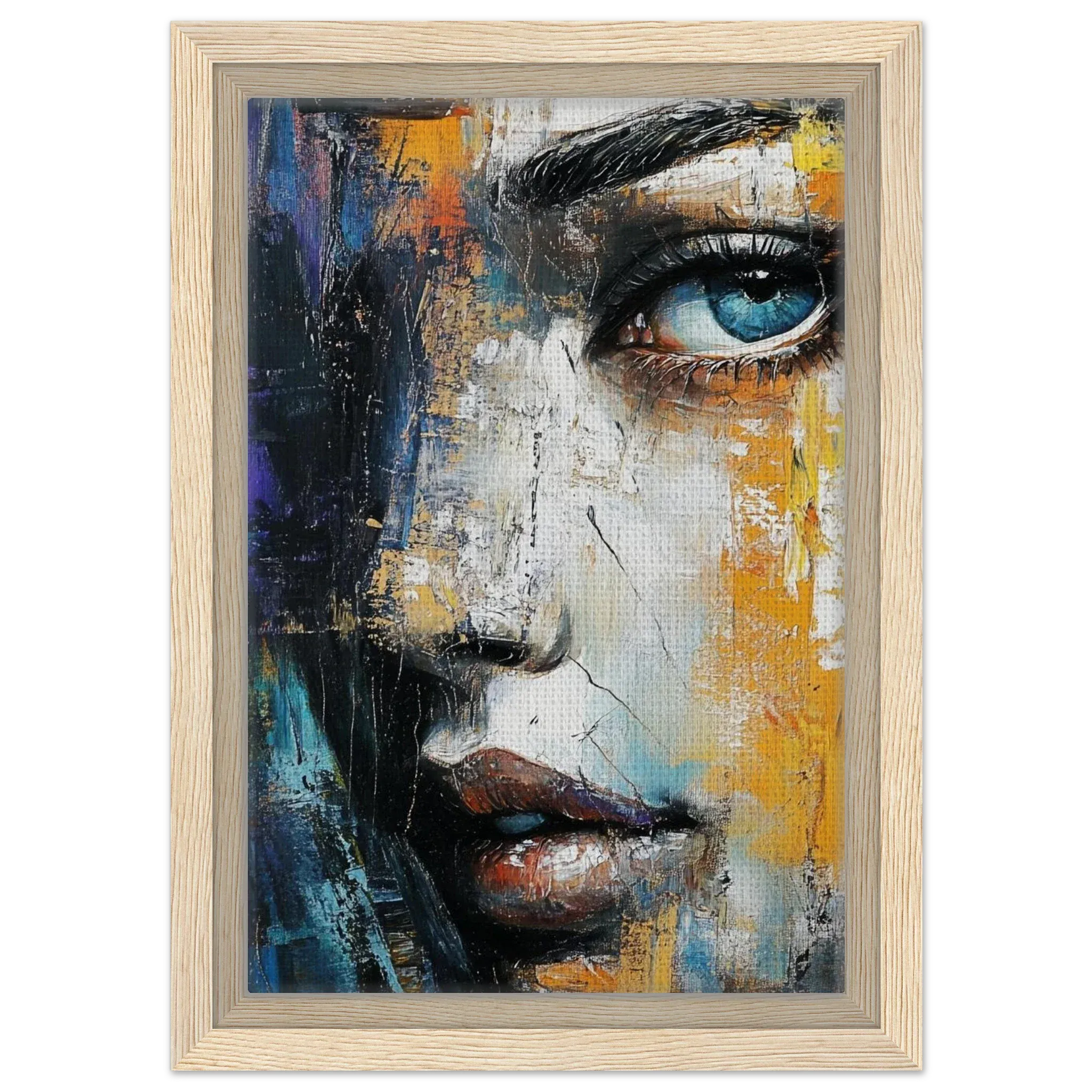 Alivia-Arts ECHO OF EYES - Fragmentierte Schönheit - Gerahmte Leinwand