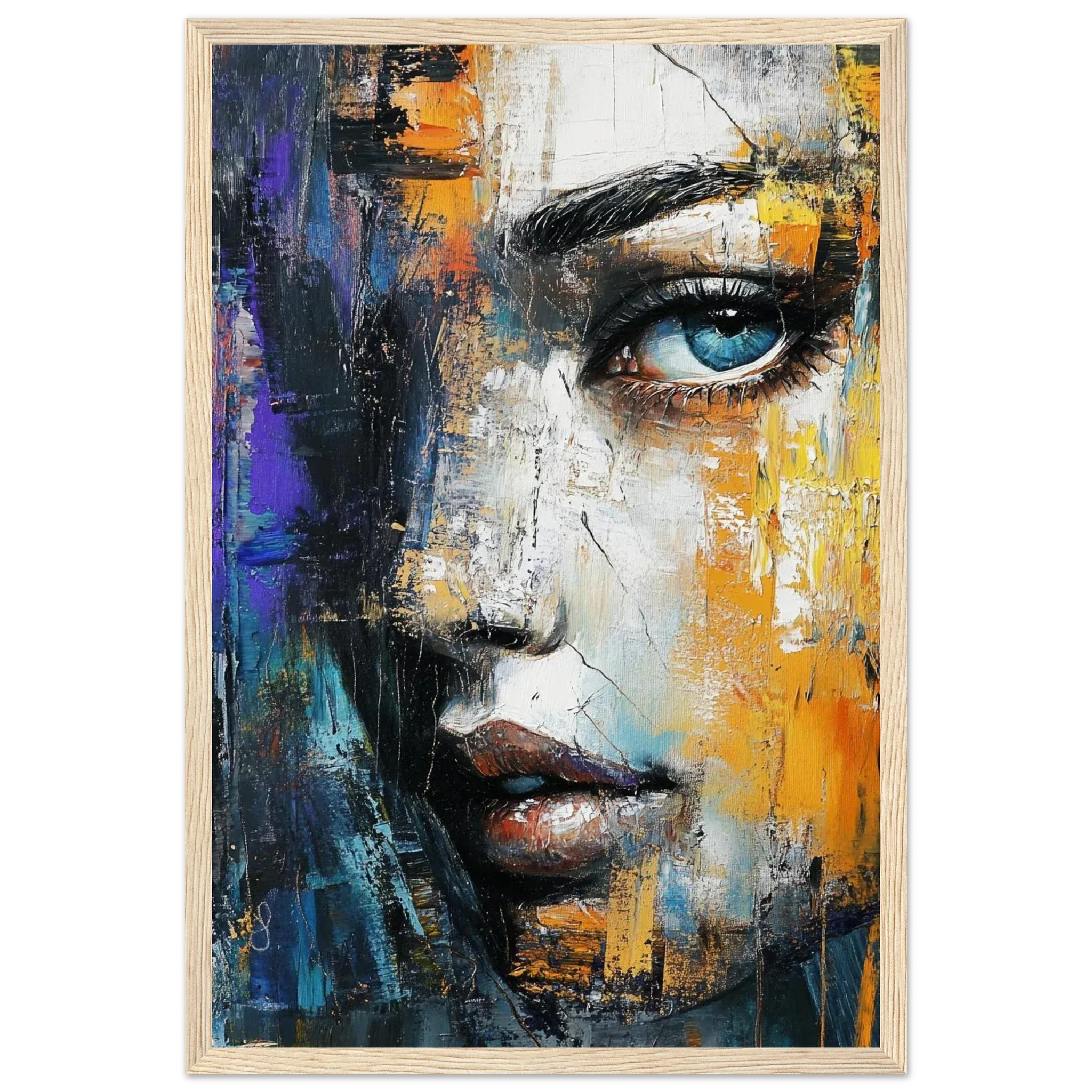 Alivia-Arts ECHO OF EYES - Fragmentierte Schönheit - Gerahmtes Poster