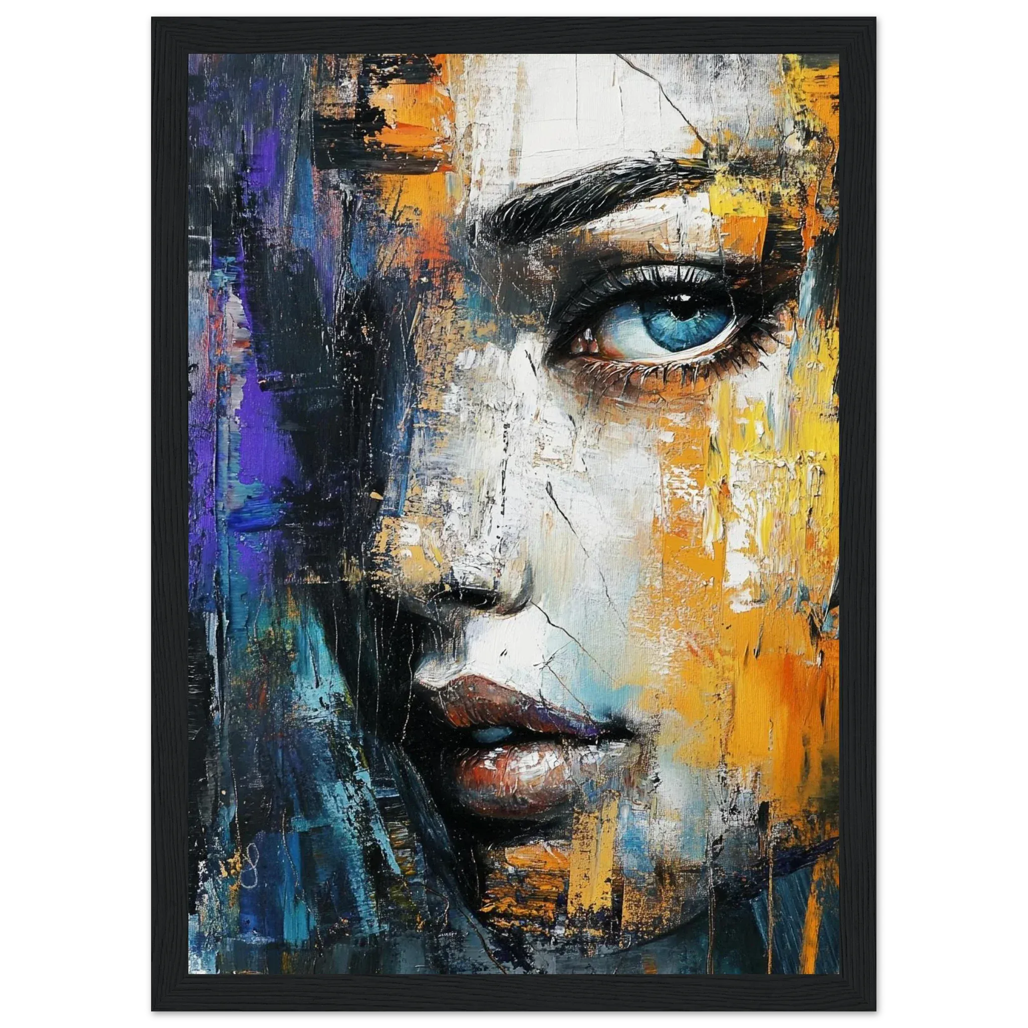 Alivia-Arts ECHO OF EYES - Fragmentierte Schönheit - Gerahmtes Poster