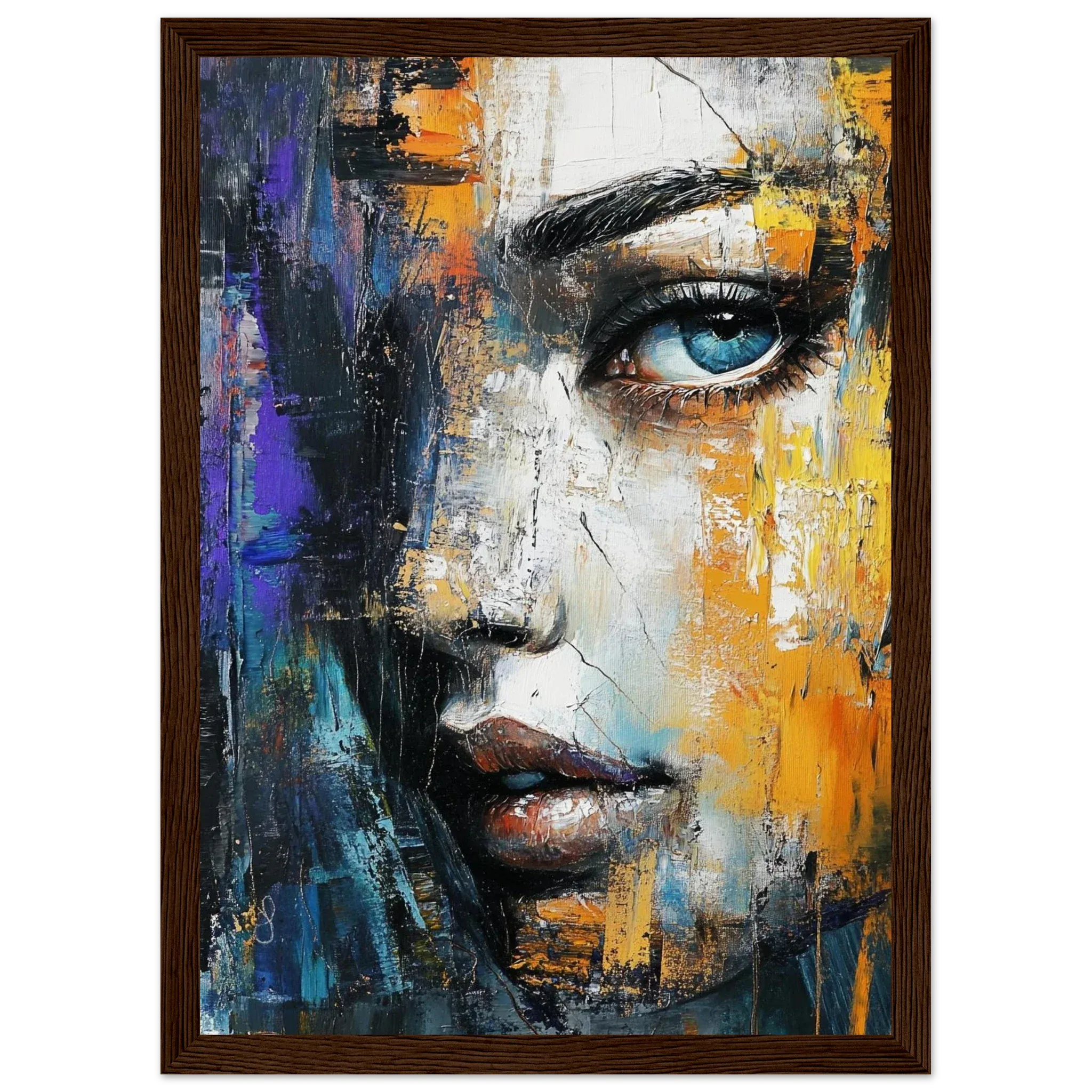 Alivia-Arts ECHO OF EYES - Fragmentierte Schönheit - Gerahmtes Poster