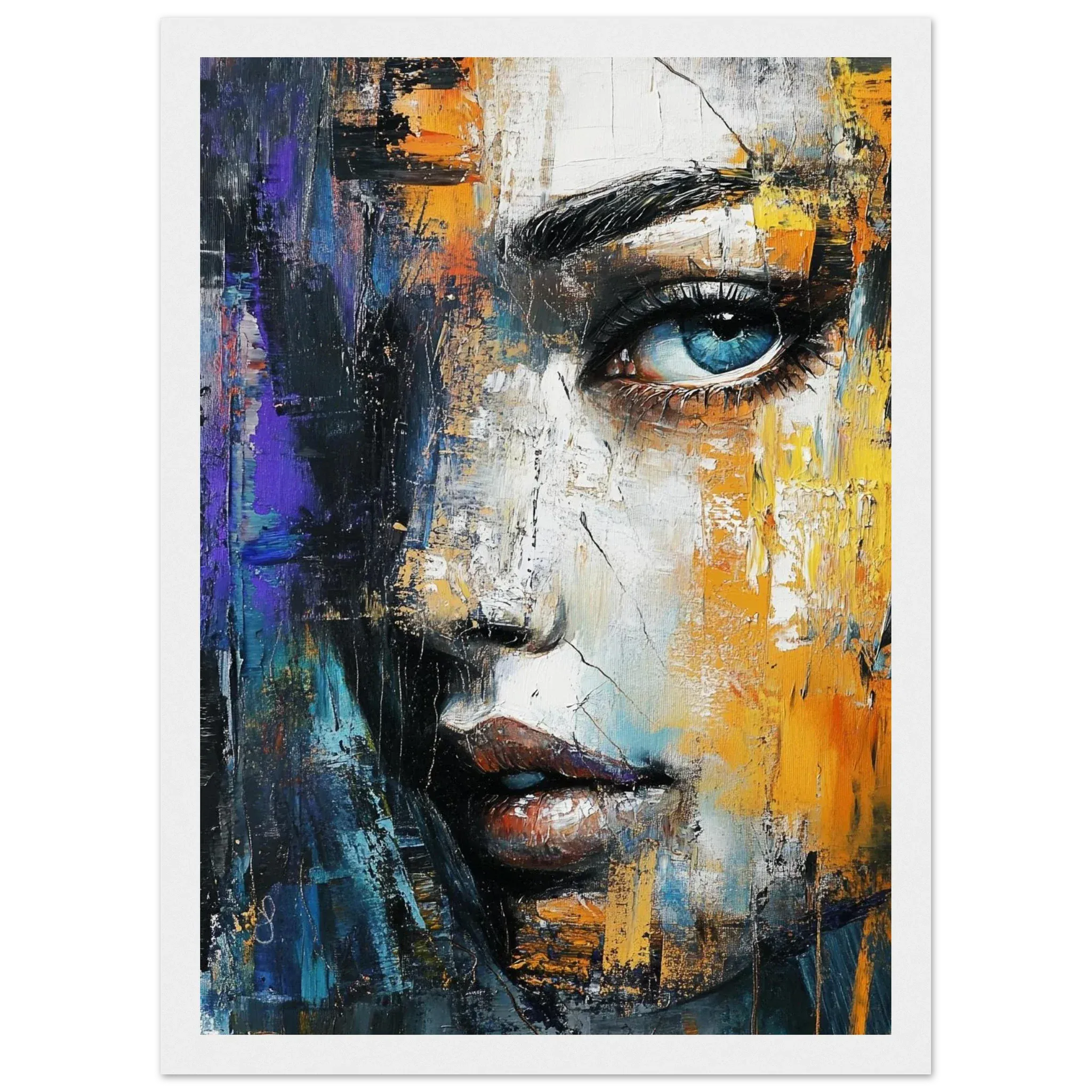 Alivia-Arts ECHO OF EYES - Fragmentierte Schönheit - Gerahmtes Poster