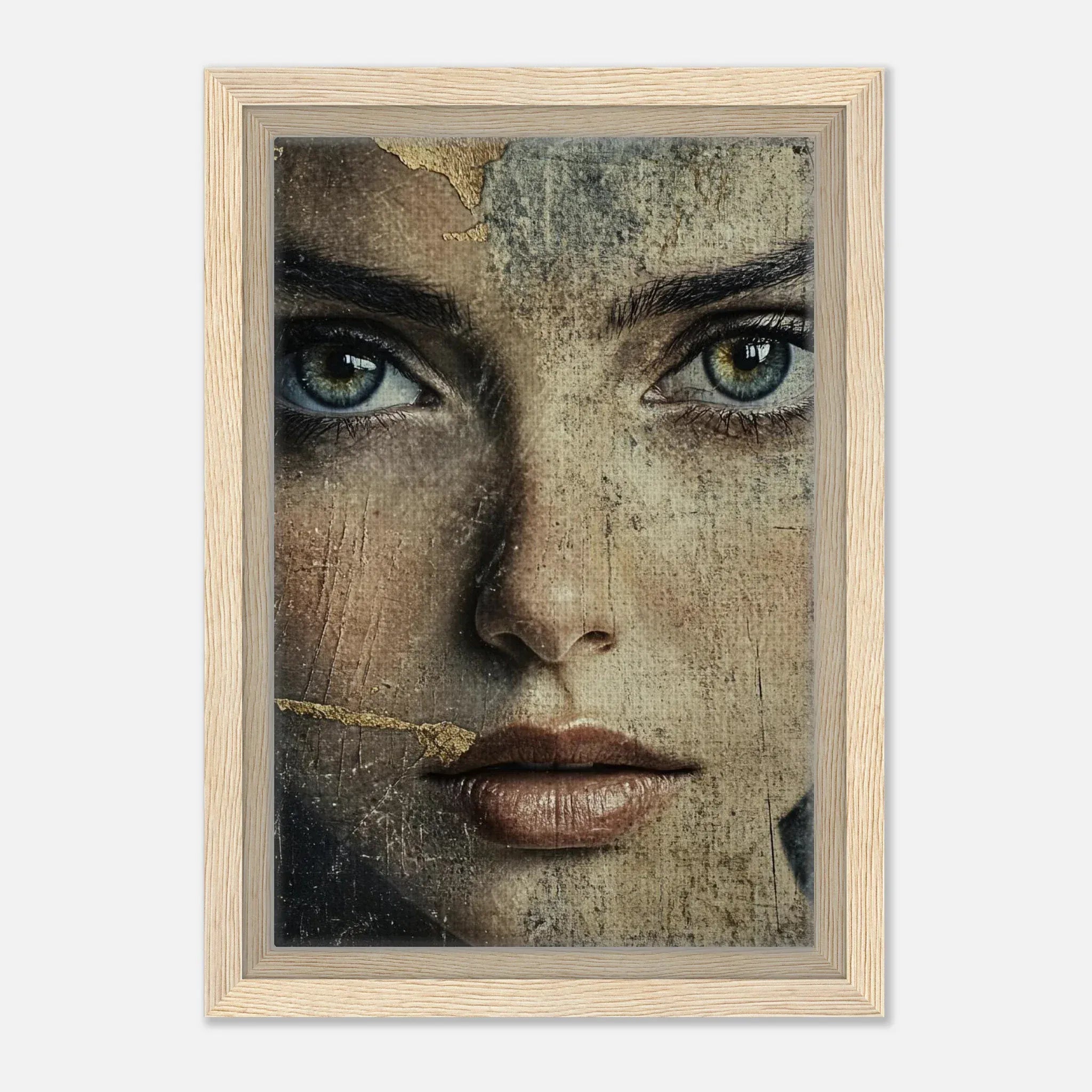 Alivia-Arts FADING ICON – Schönheit in Schichten - Gerahmte Leinwand