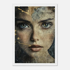 Alivia-Arts FADING ICON – Schönheit in Schichten - Gerahmtes Poster