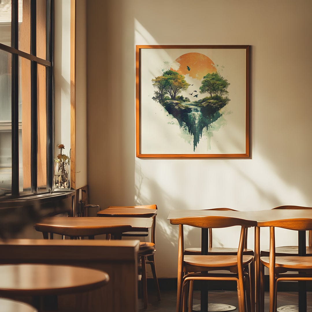 Alivia-Arts FALLENES LICHT – Zwischen Himmel und Erde - Gerahmte Leinwand