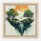 Alivia-Arts FALLENES LICHT – Zwischen Himmel und Erde - Gerahmte Leinwand