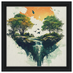 Alivia-Arts FALLENES LICHT – Zwischen Himmel und Erde - Gerahmte Leinwand