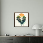 Alivia-Arts FALLENES LICHT – Zwischen Himmel und Erde - Gerahmtes Poster