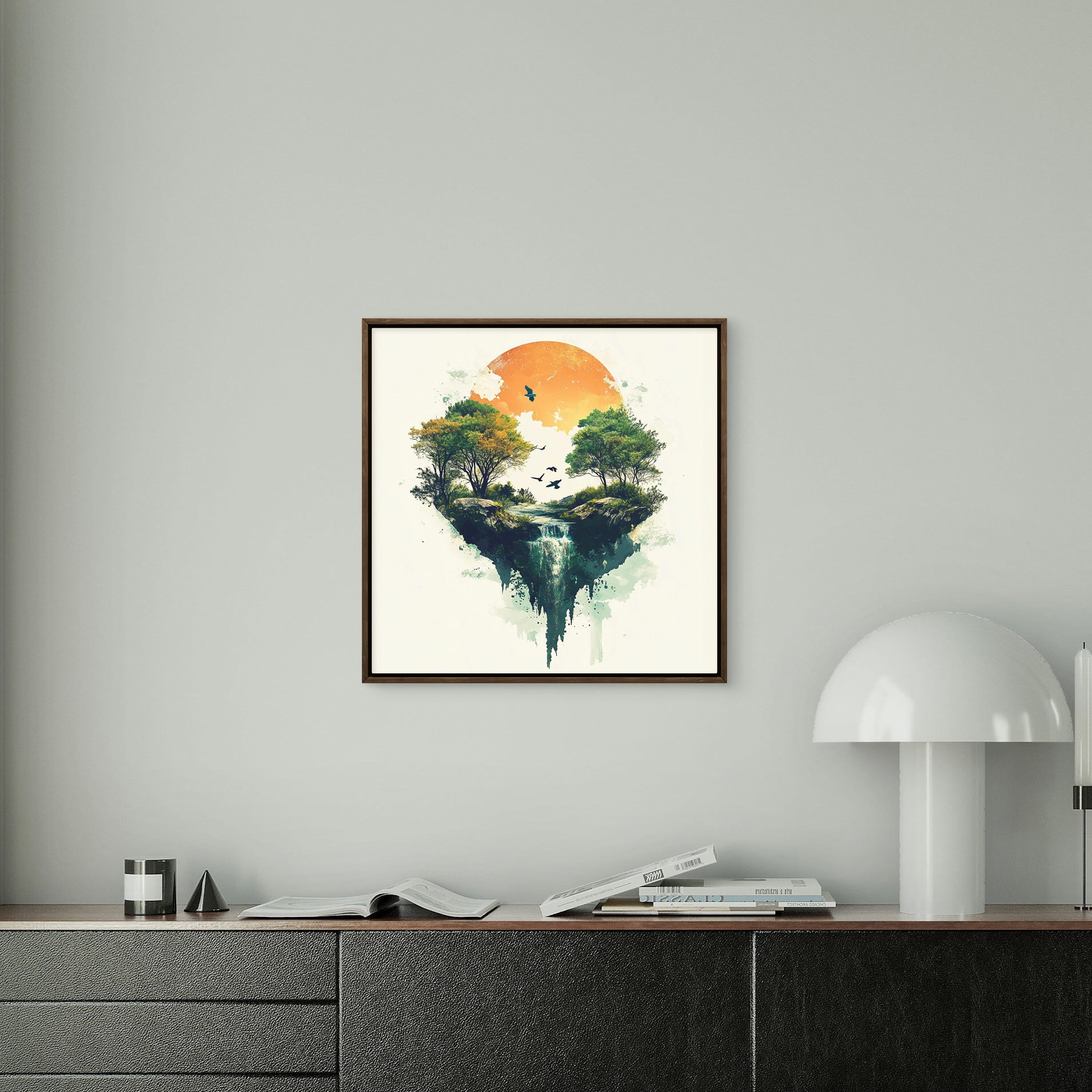 Alivia-Arts FALLENES LICHT – Zwischen Himmel und Erde - Gerahmtes Poster