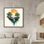 Alivia-Arts FALLENES LICHT – Zwischen Himmel und Erde - Gerahmtes Poster