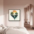 Alivia-Arts FALLENES LICHT – Zwischen Himmel und Erde - Gerahmtes Poster