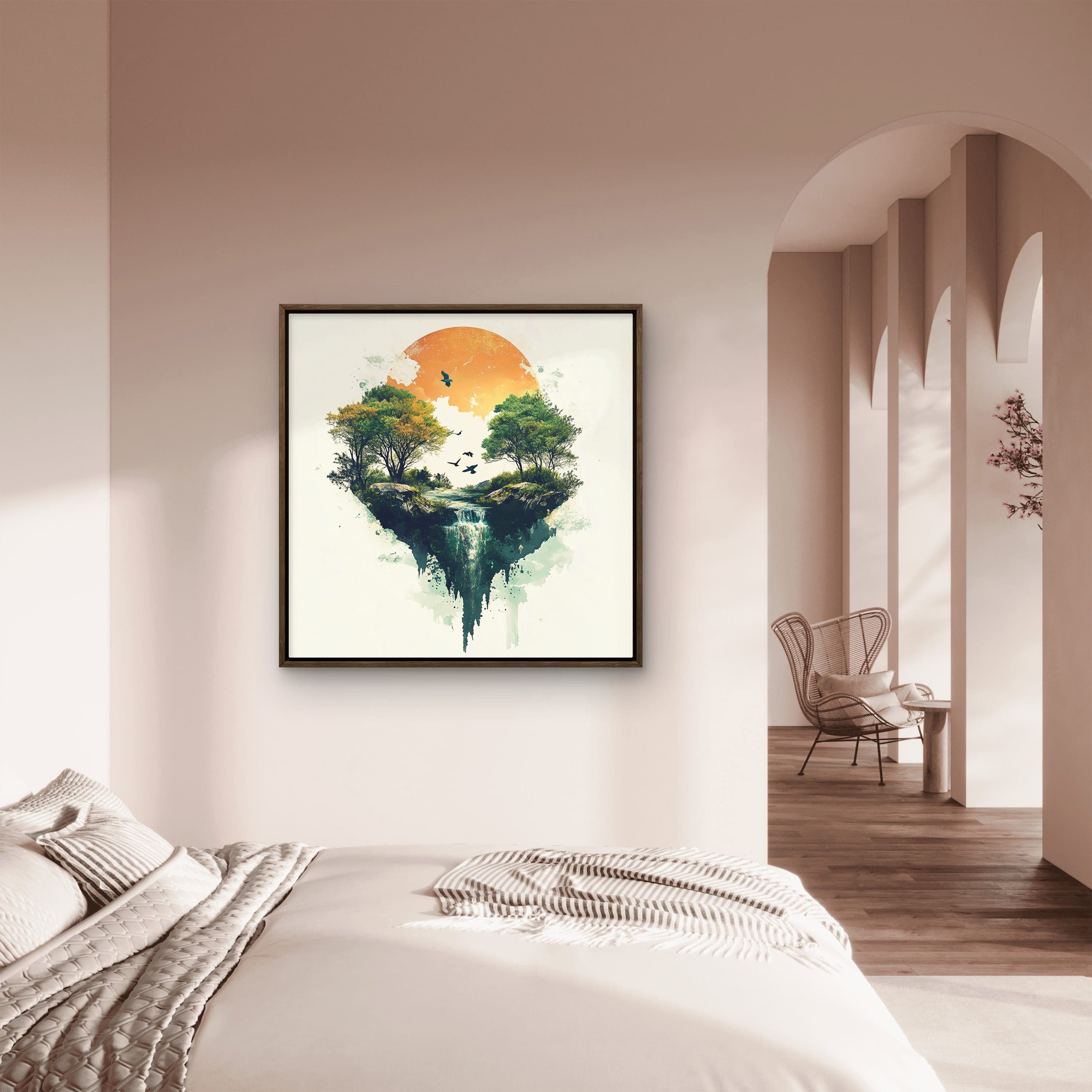 Alivia-Arts FALLENES LICHT – Zwischen Himmel und Erde - Gerahmtes Poster