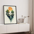 Alivia-Arts FALLENES LICHT – Zwischen Himmel und Erde - Gerahmtes Poster