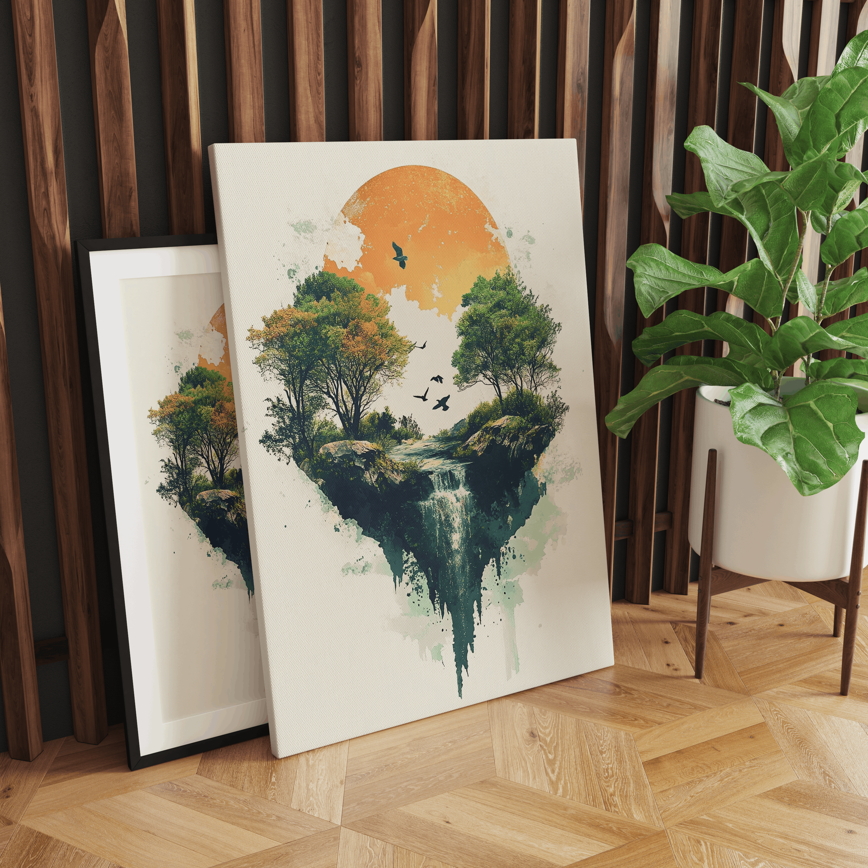 Alivia-Arts FALLENES LICHT – Zwischen Himmel und Erde - Leinwand