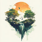 Alivia-Arts FALLENES LICHT – Zwischen Himmel und Erde - Poster