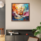 Alivia-Arts FARBEN DER SEE – Segeln durch das Unbekannte - Gerahmte Leinwand