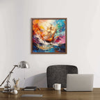 Alivia-Arts FARBEN DER SEE – Segeln durch das Unbekannte - Gerahmte Leinwand