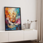 Alivia-Arts FARBEN DER SEE – Segeln durch das Unbekannte - Gerahmtes Poster