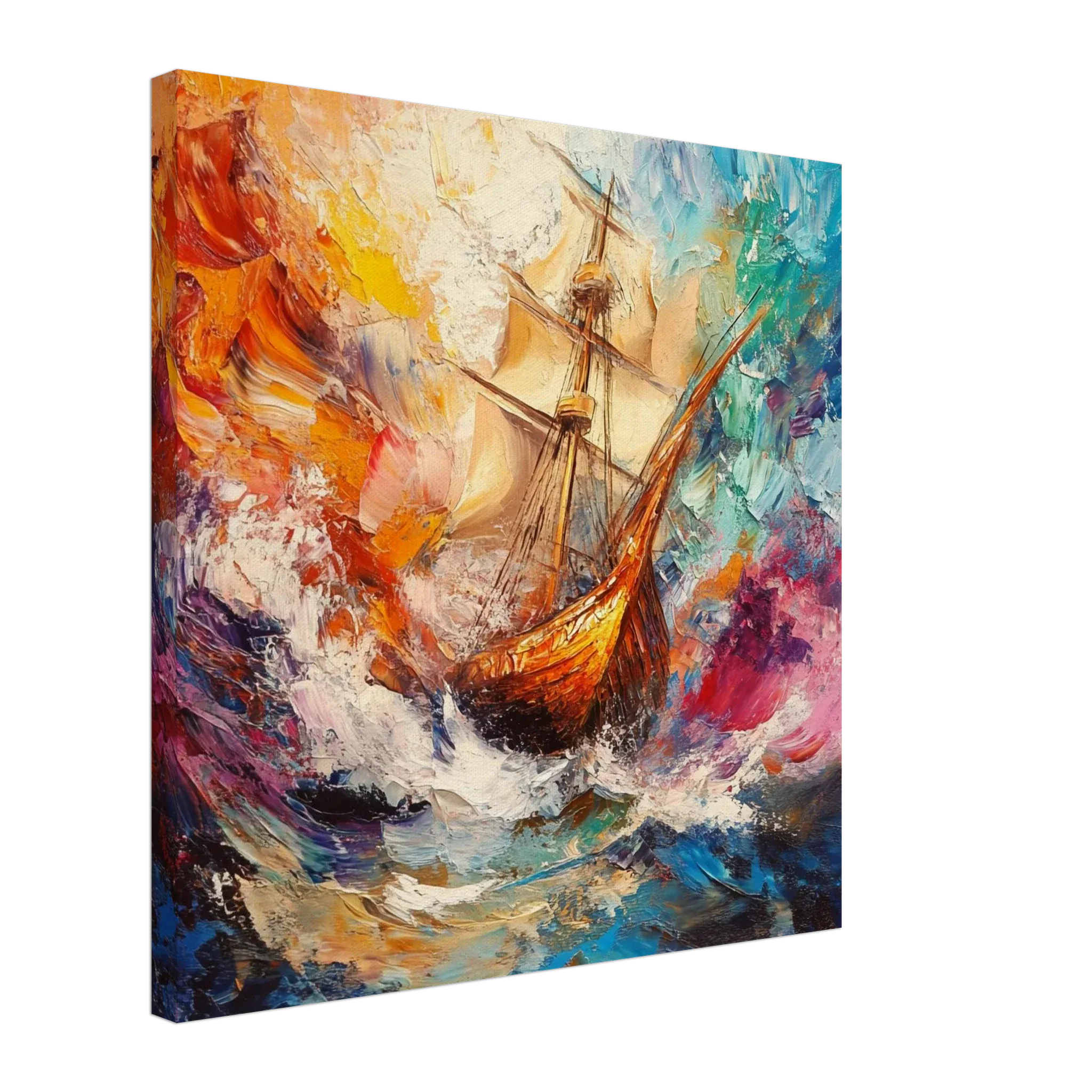 Alivia-Arts FARBEN DER SEE – Segeln durch das Unbekannte - Leinwand