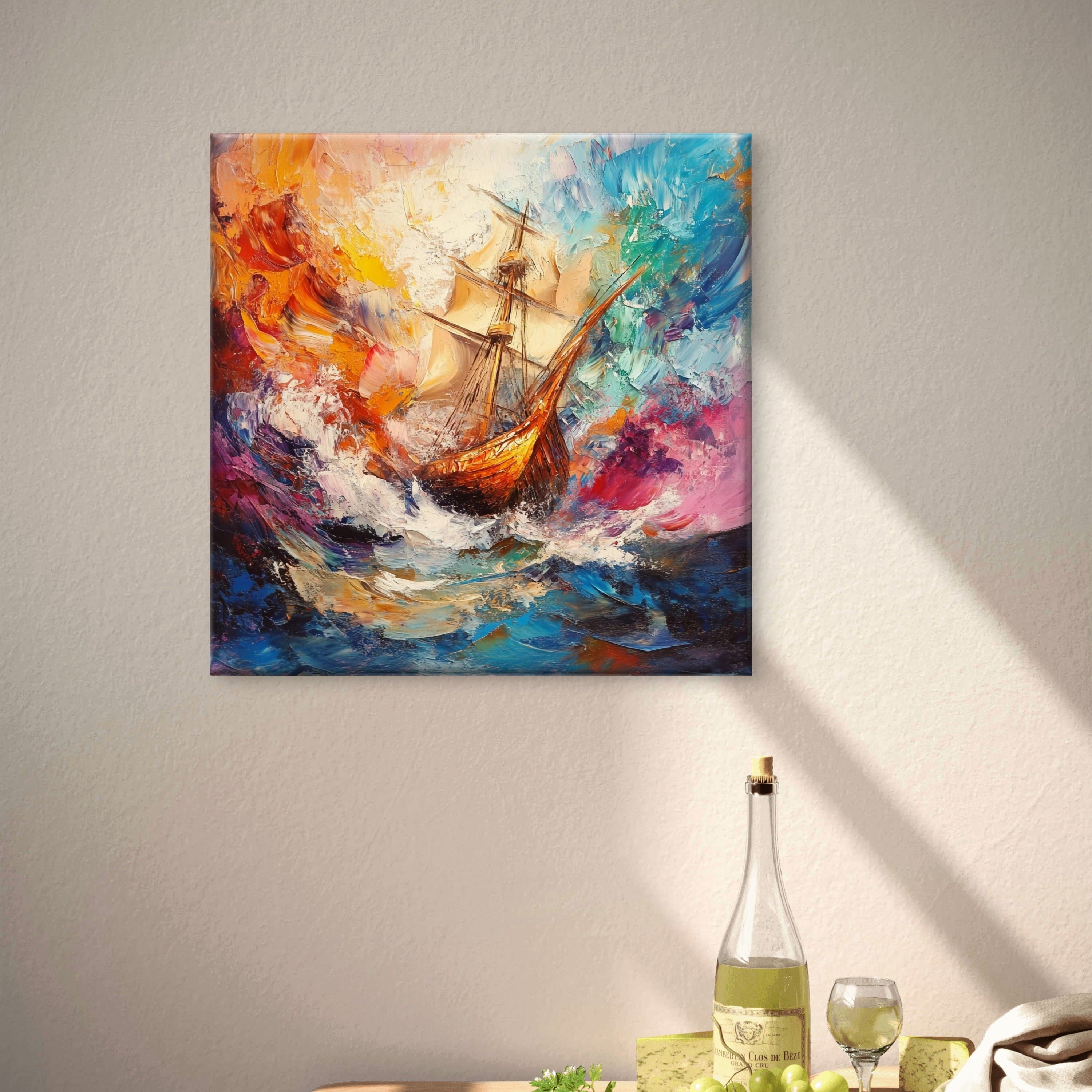 Alivia-Arts FARBEN DER SEE – Segeln durch das Unbekannte - Leinwand