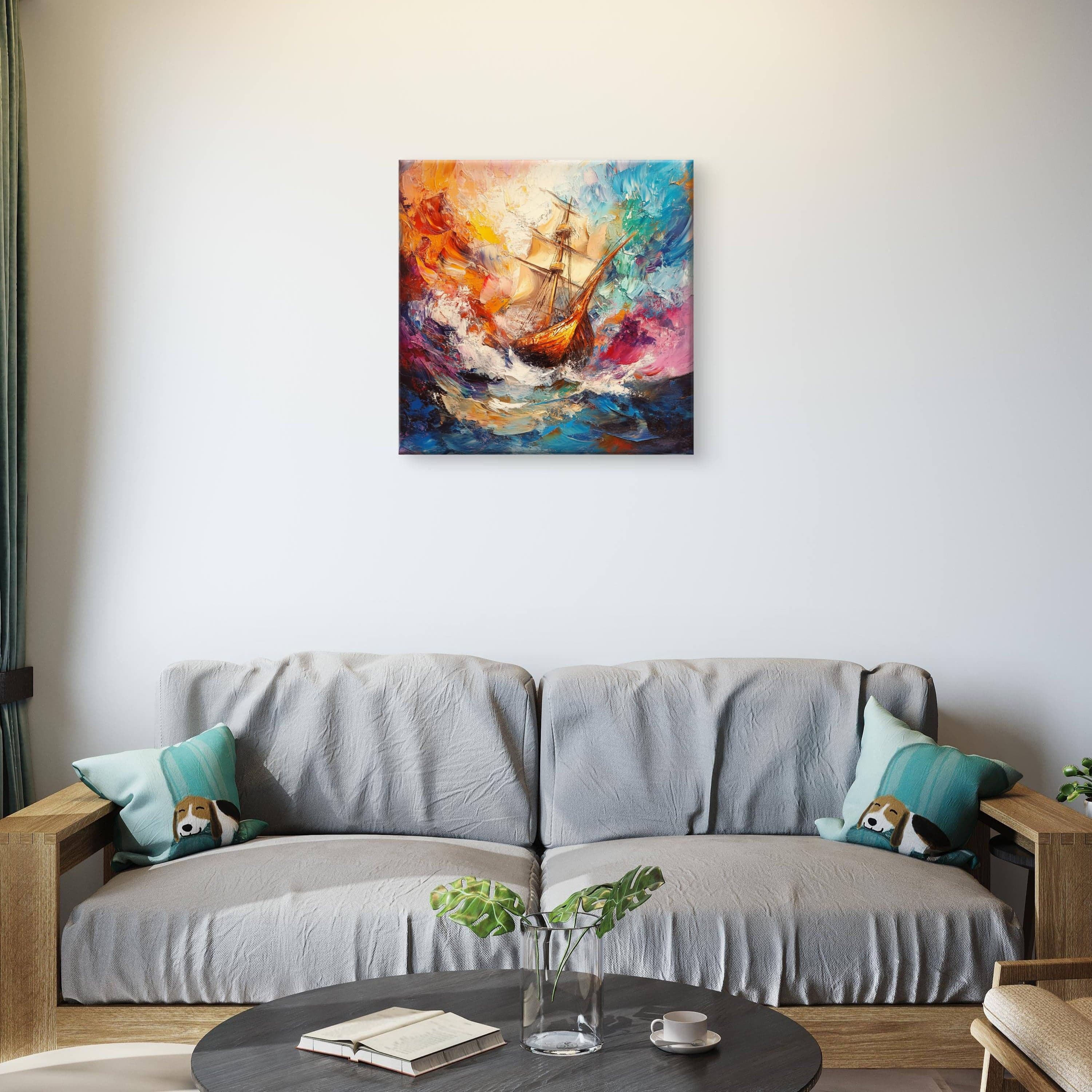 Alivia-Arts FARBEN DER SEE – Segeln durch das Unbekannte - Leinwand