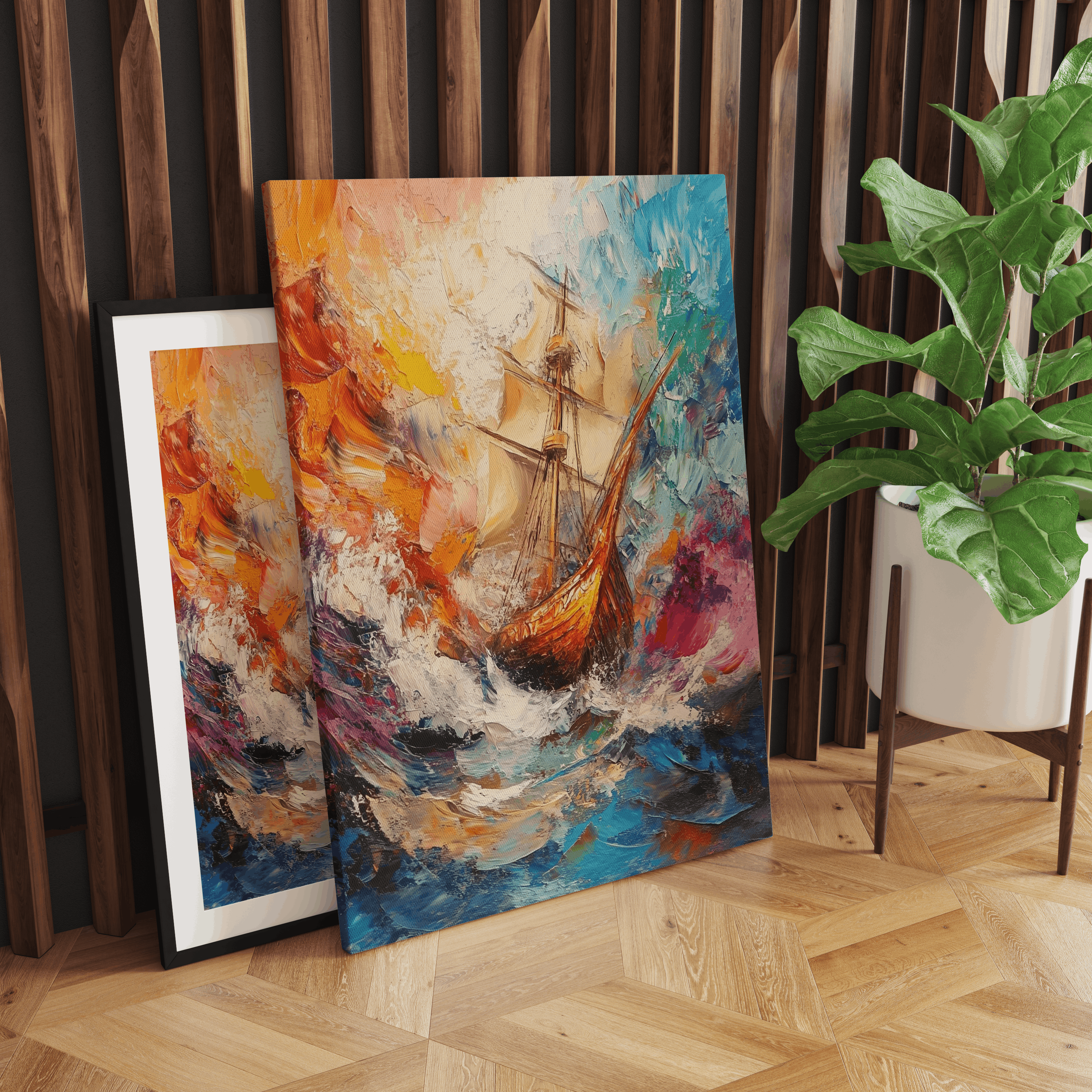 Alivia-Arts FARBEN DER SEE – Segeln durch das Unbekannte - Leinwand