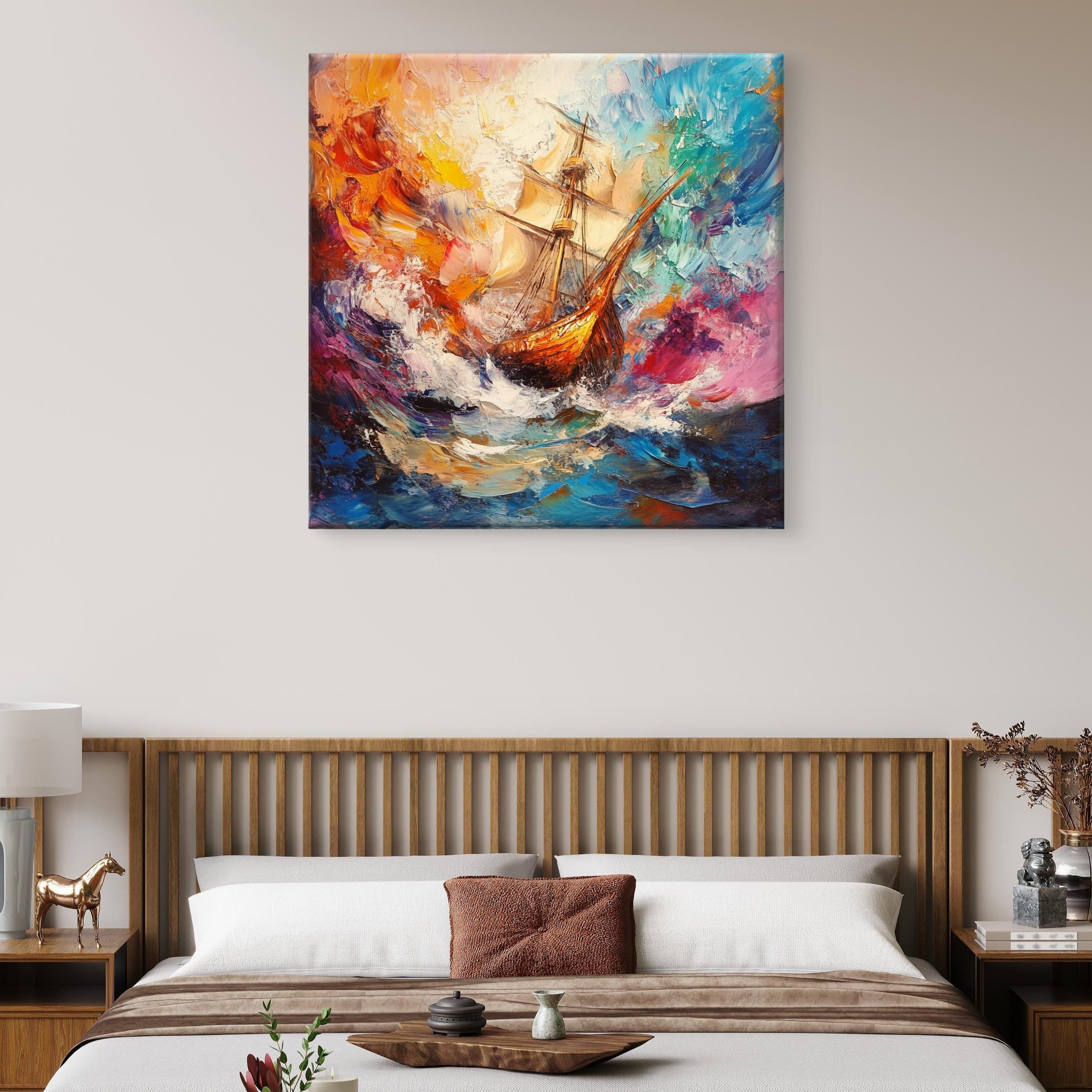 Alivia-Arts FARBEN DER SEE – Segeln durch das Unbekannte - Leinwand